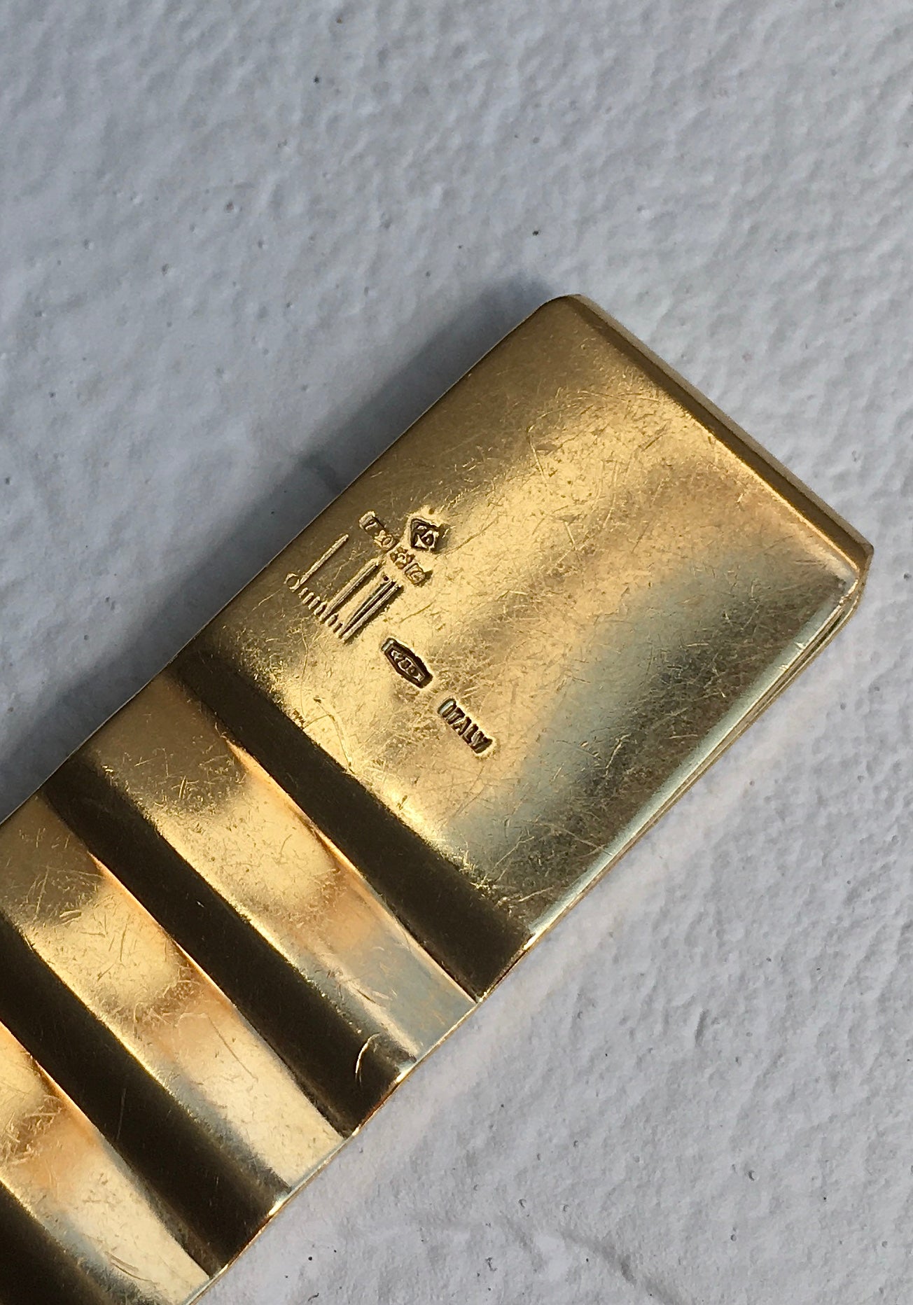 Vintage 1980s 18ct Gold Bi-Colour Dunhill Money Clip