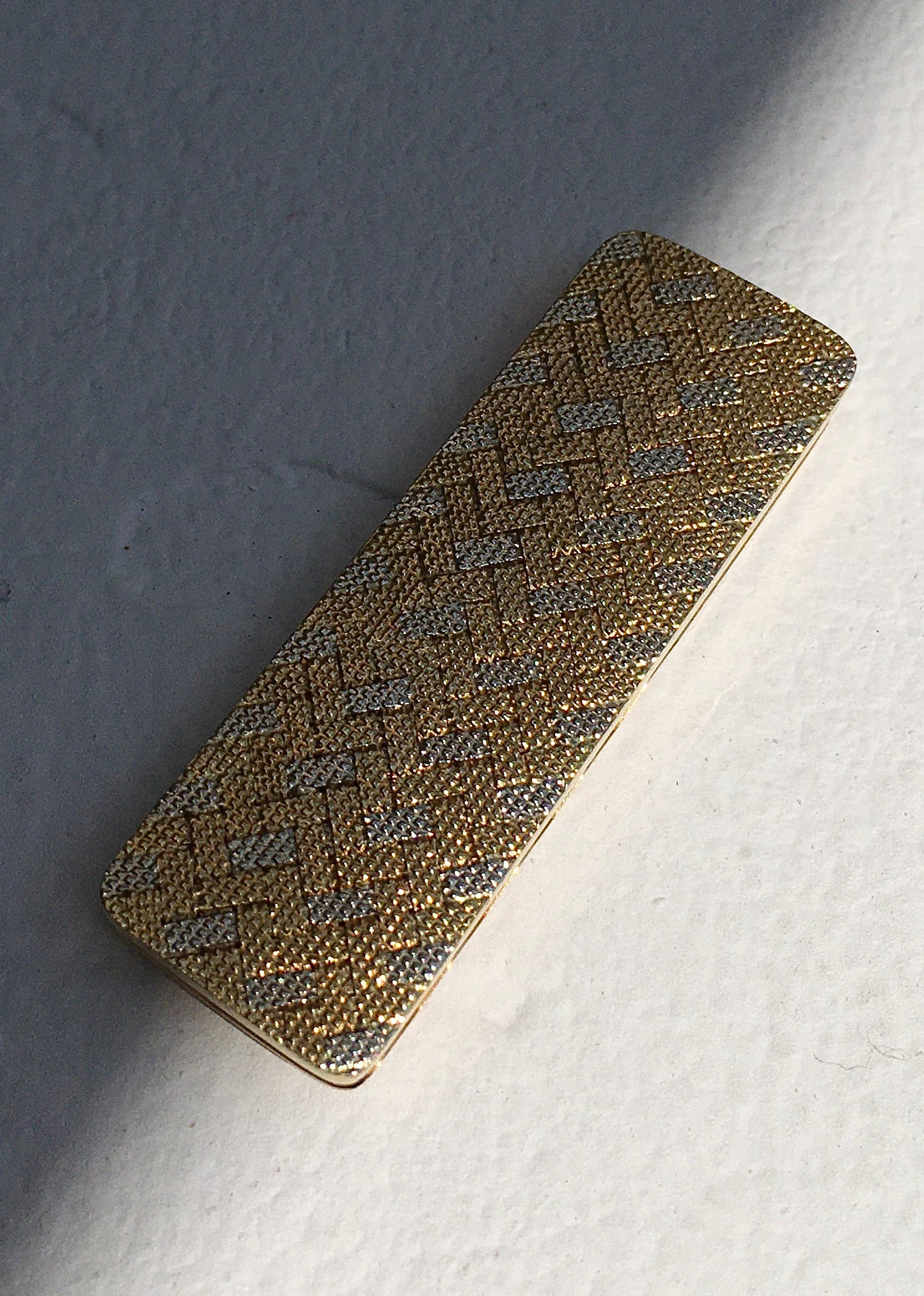 Vintage 1980s 18ct Gold Bi-Colour Dunhill Money Clip