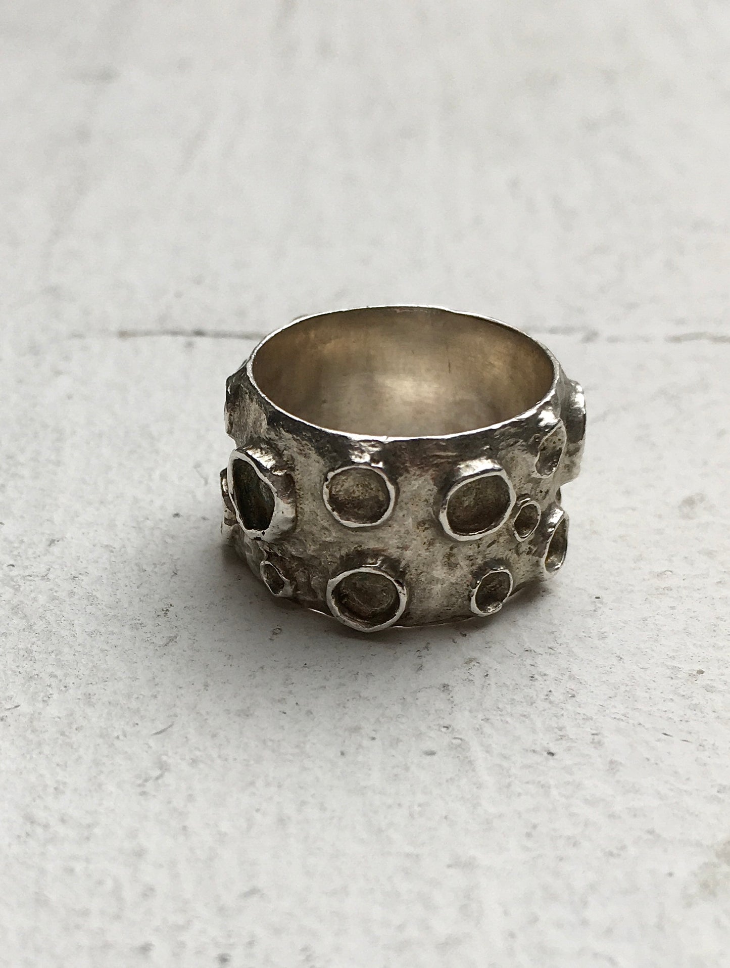 Sterling Silver Crater Ring