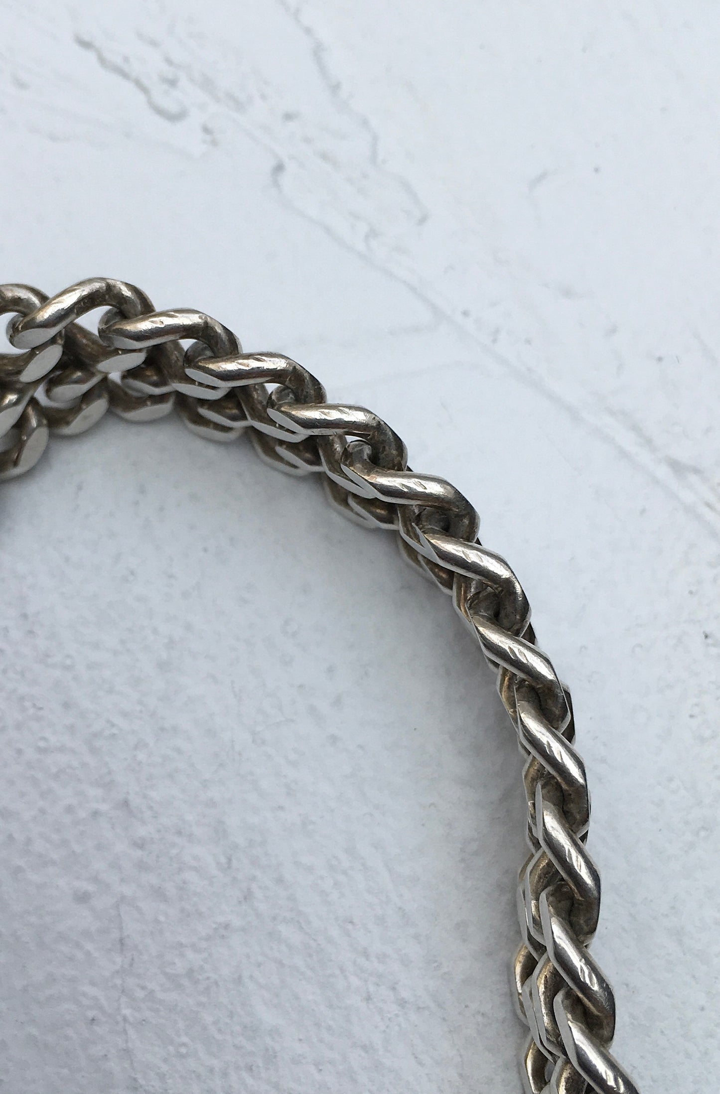 1970s Sterling Silver Double Curb