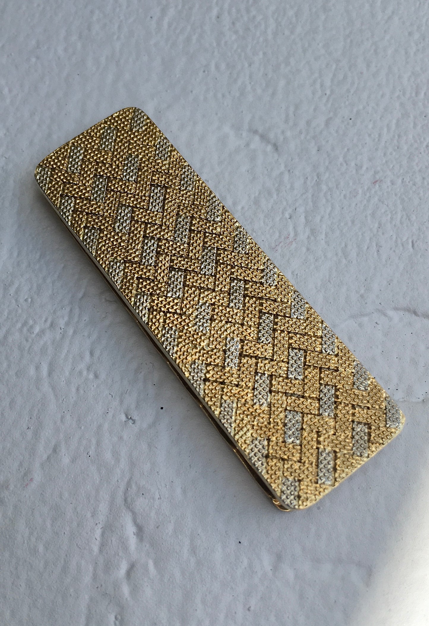 Vintage 1980s 18ct Gold Bi-Colour Dunhill Money Clip