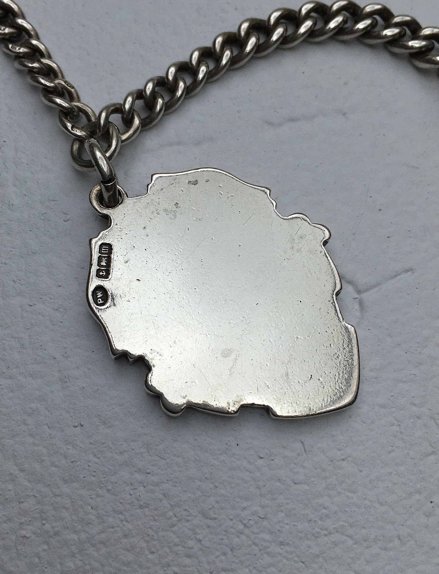 Antique Edwardian Sterling Silver Fob Watch Chain