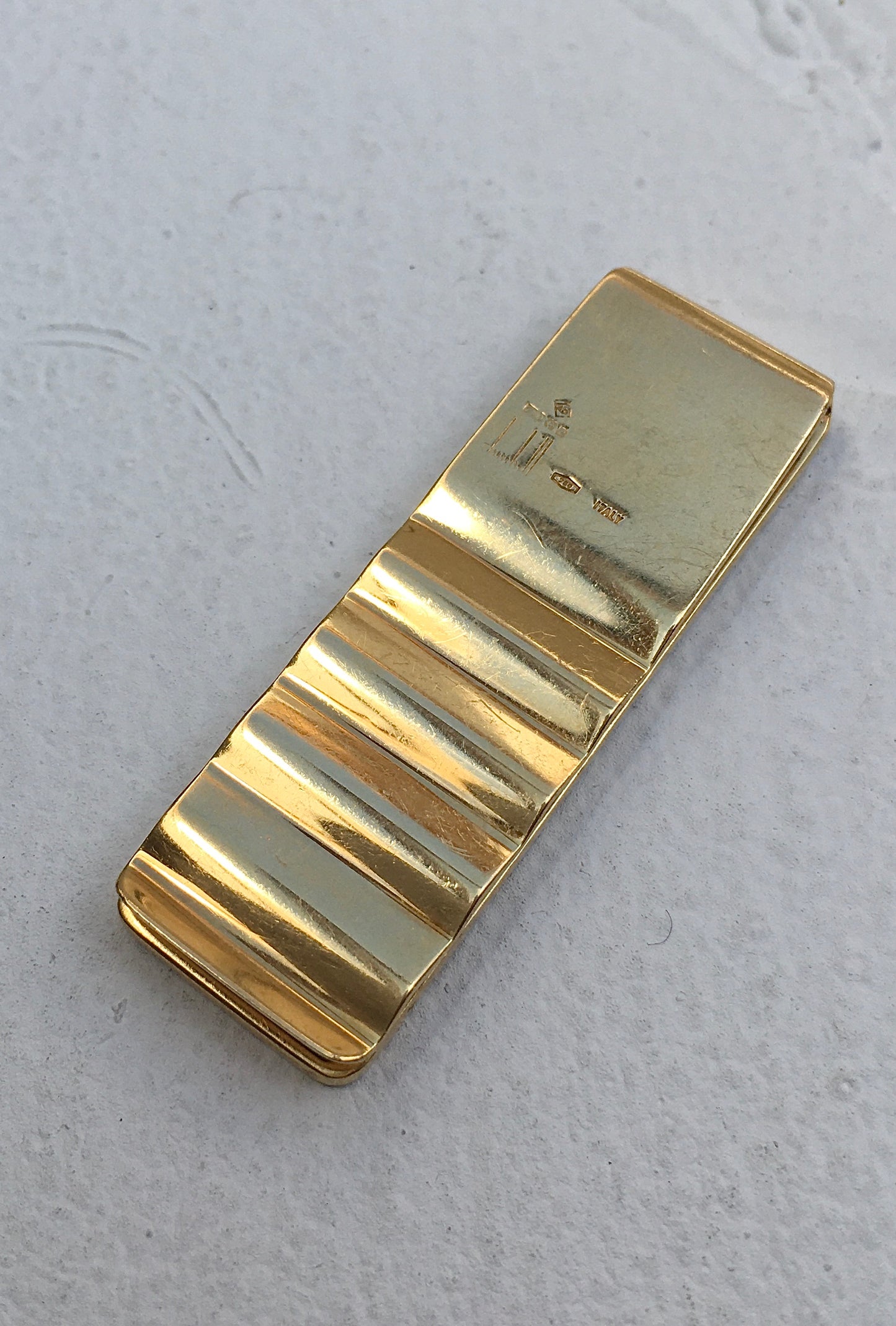 Vintage 1980s 18ct Gold Bi-Colour Dunhill Money Clip