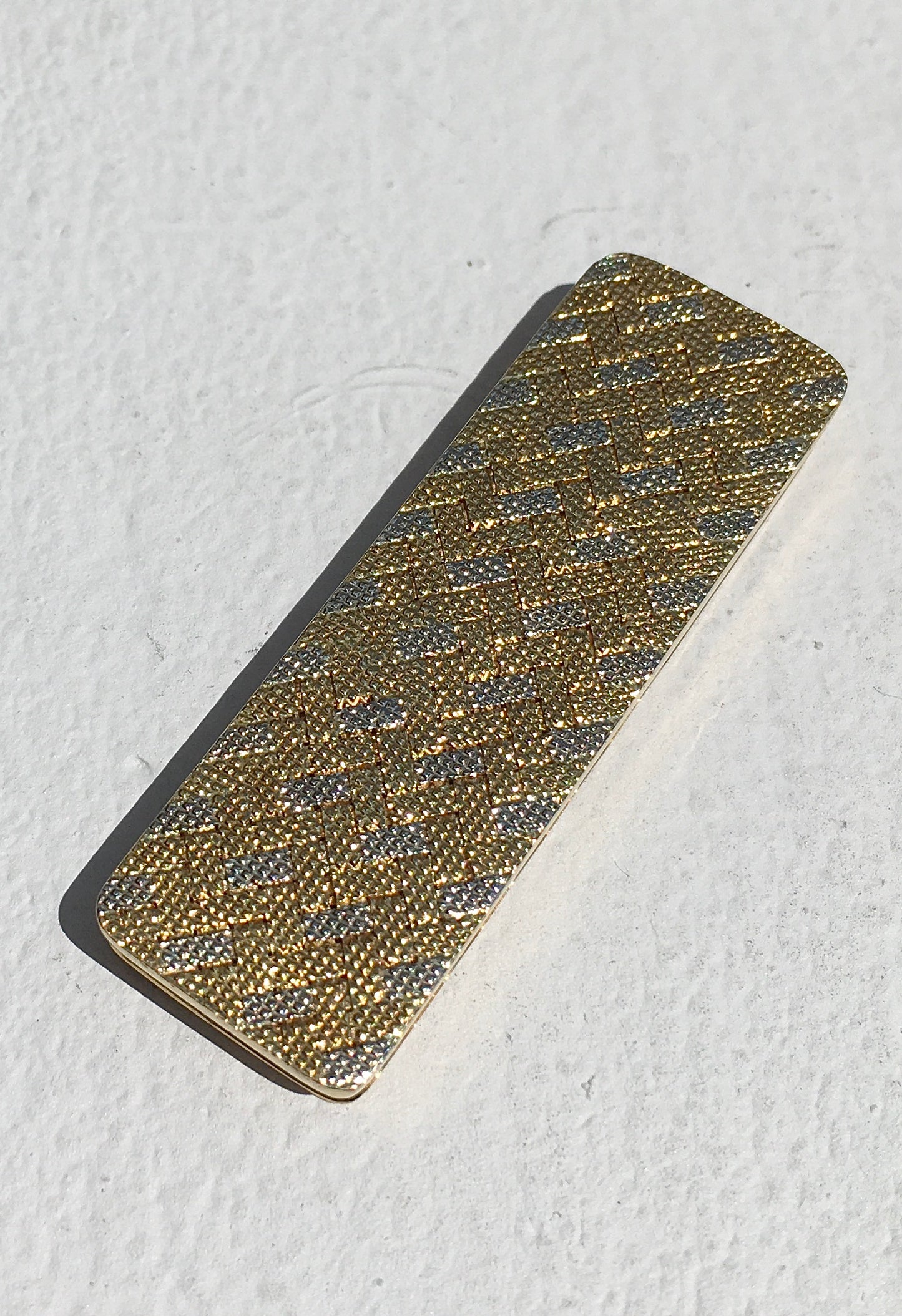 Vintage 1980s 18ct Gold Bi-Colour Dunhill Money Clip