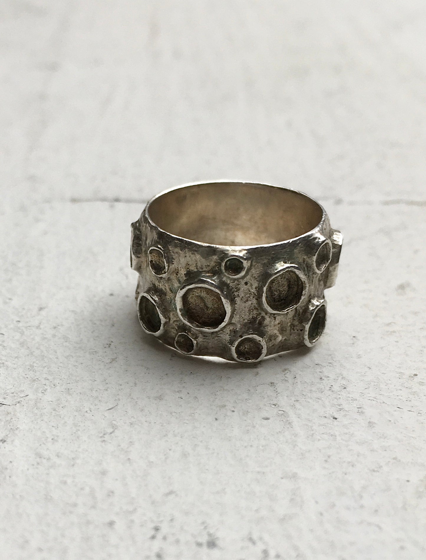 Sterling Silver Crater Ring