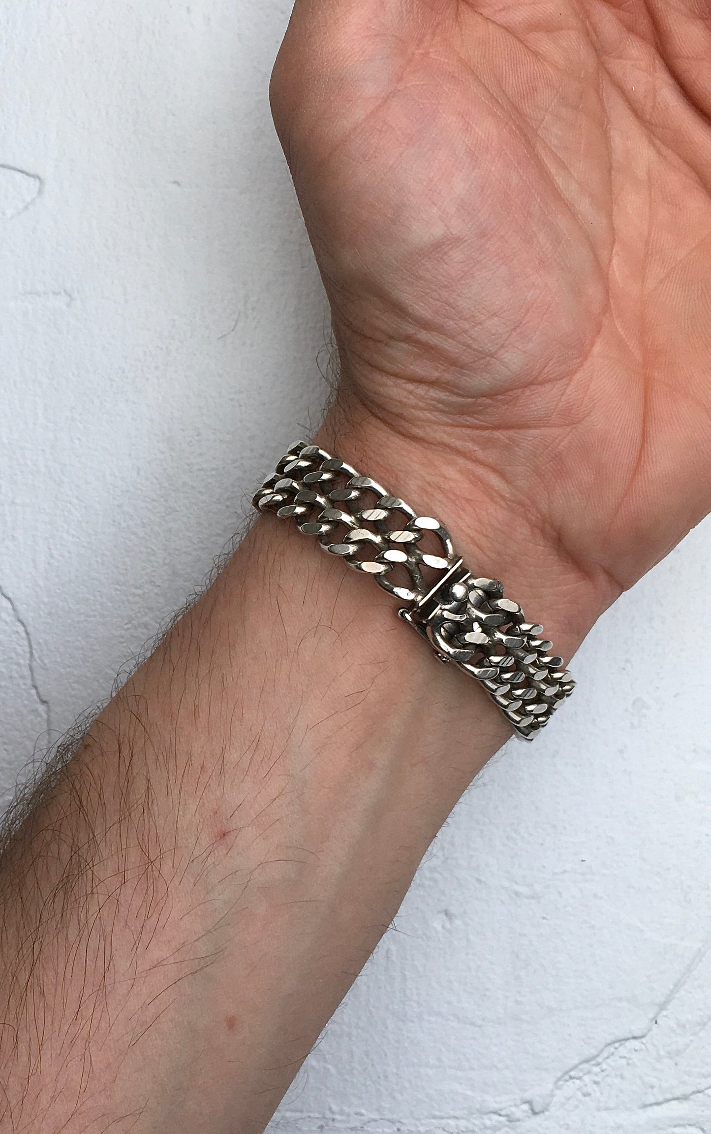 1970s Sterling Silver Double Curb