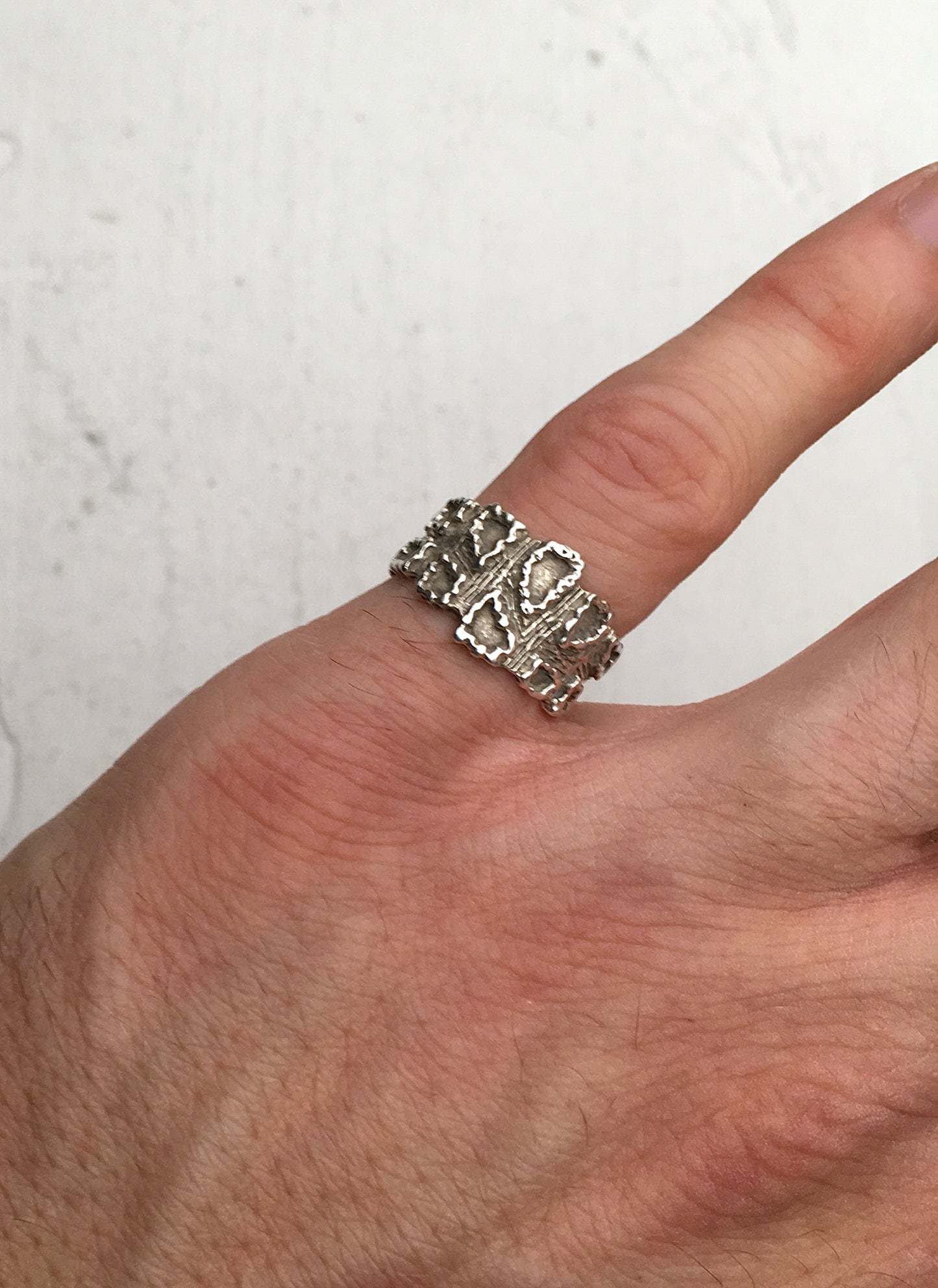 Vintage Sterling Silver Aztec Ring