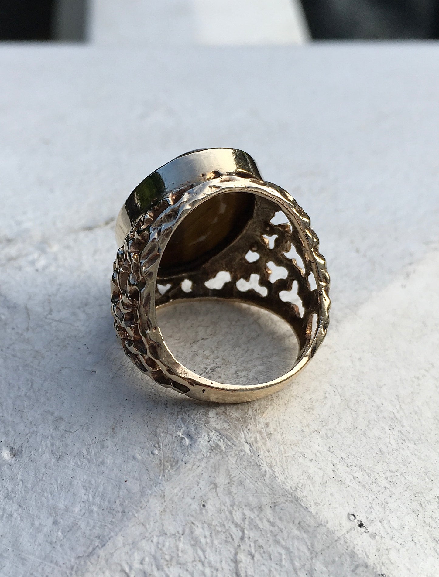 1970s 9ct Gold x Tiger’s Eye Ring