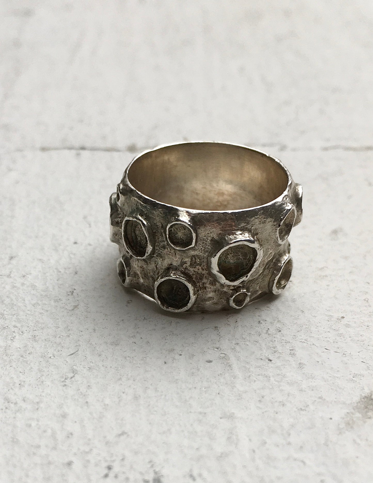Sterling Silver Crater Ring