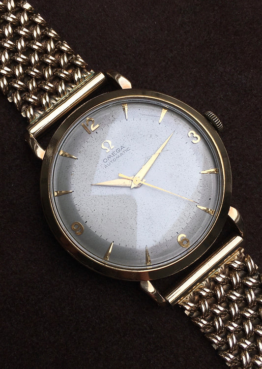 Vintage 1950s 9ct Gold Omega Automatic