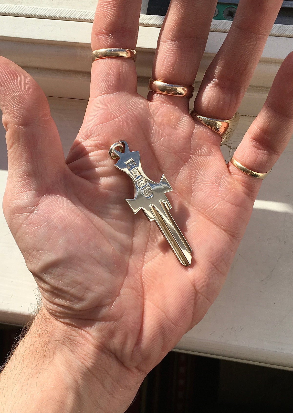 Vintage 1970s Sterling Silver Key Ingot