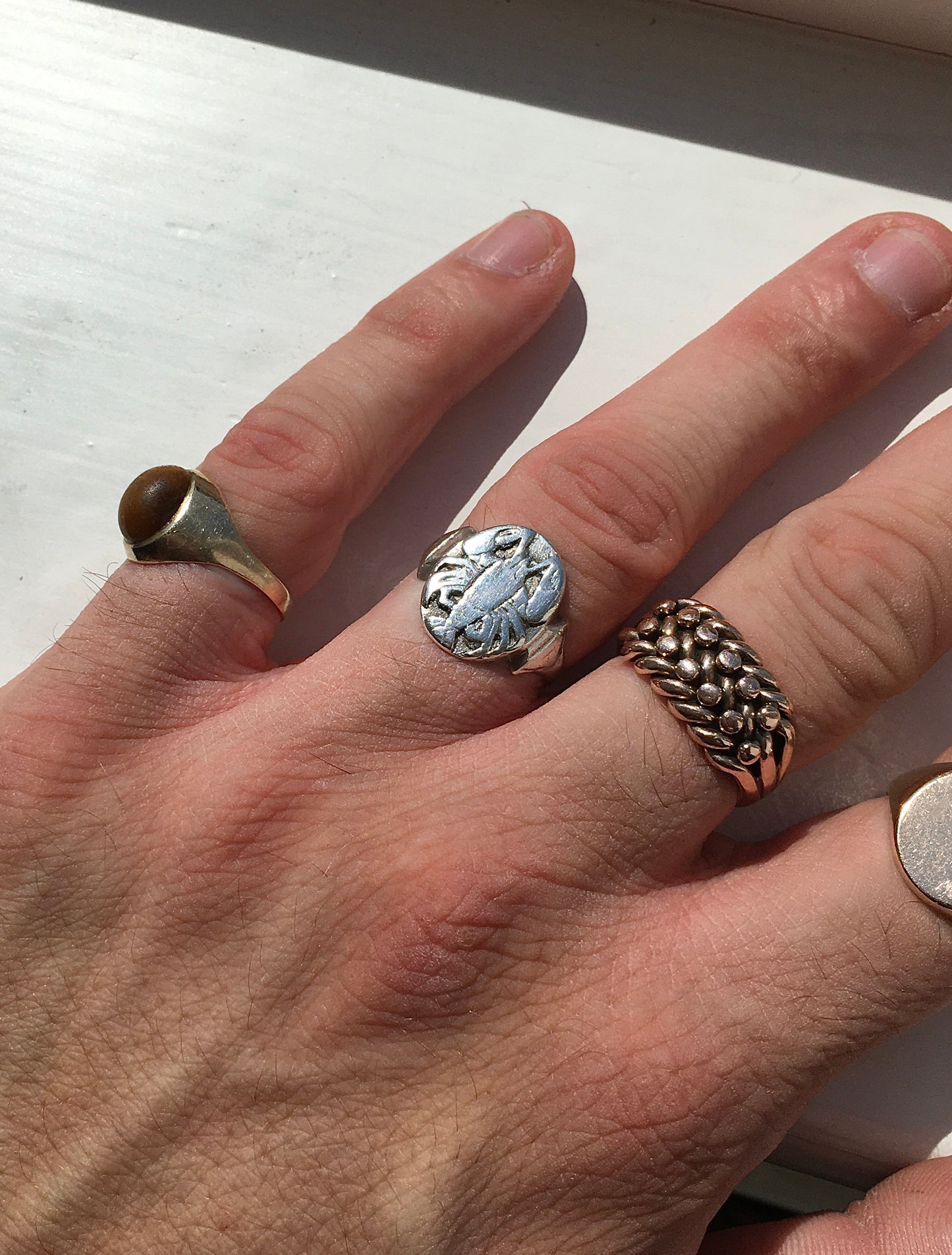 Vintage Sterling Silver Zodiac Ring