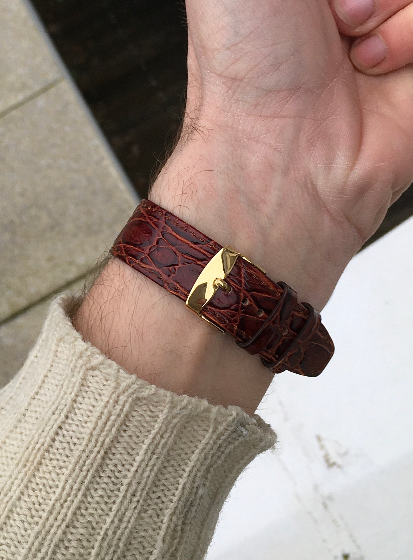 Vintage 1950s 18k Rose Gold Leonidas Chronograph