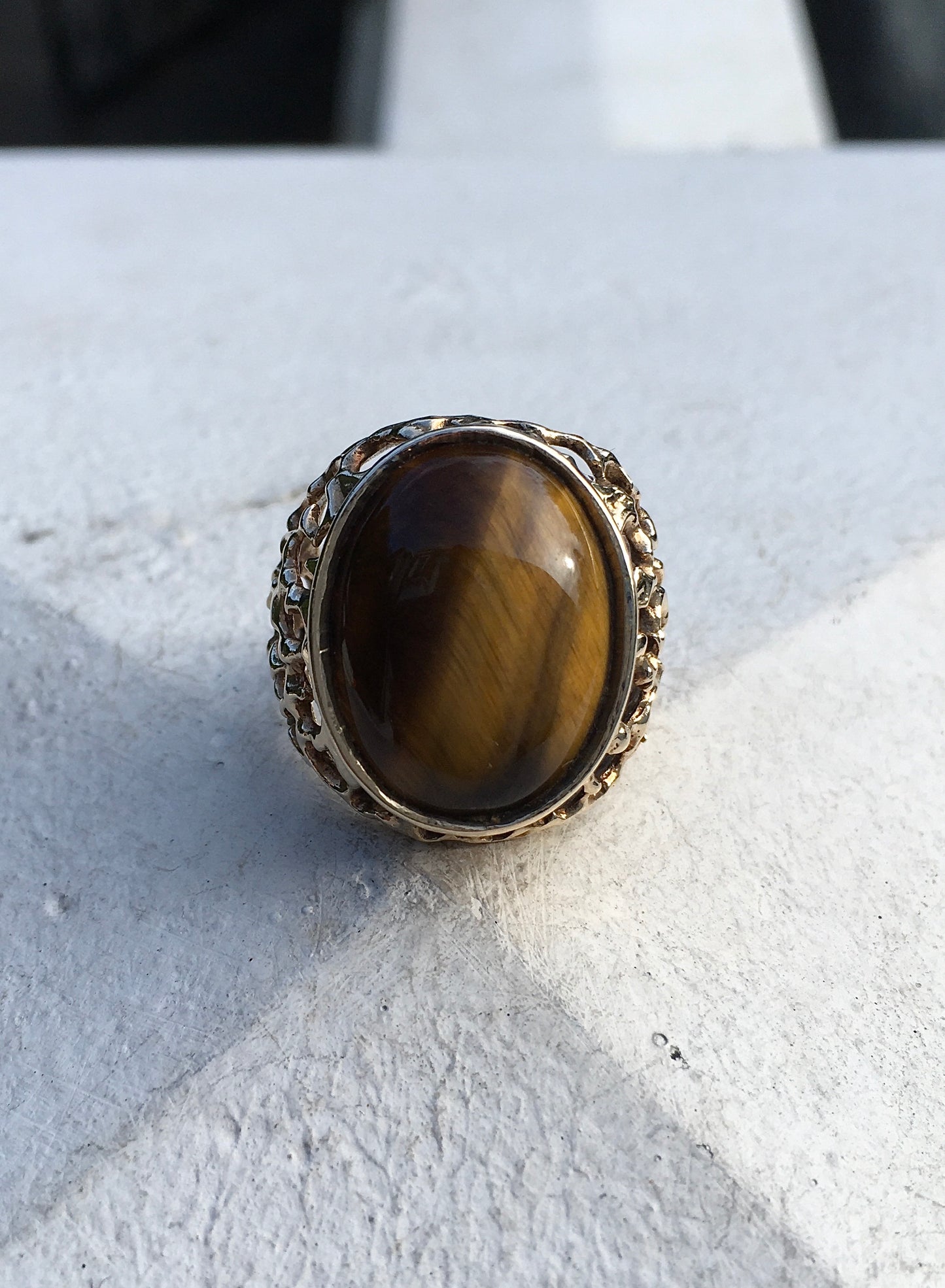 1970s 9ct Gold x Tiger’s Eye Ring