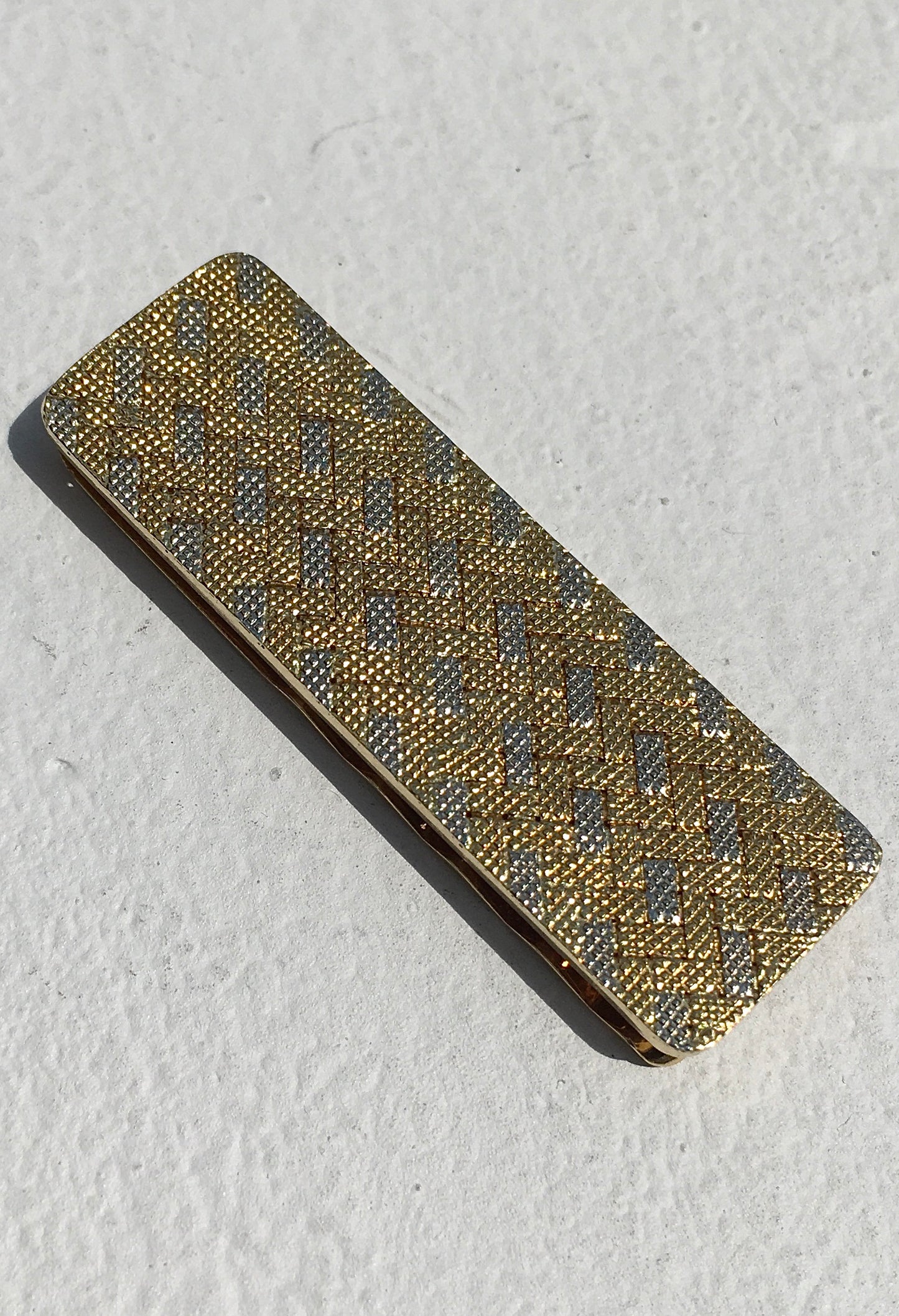Vintage 1980s 18ct Gold Bi-Colour Dunhill Money Clip