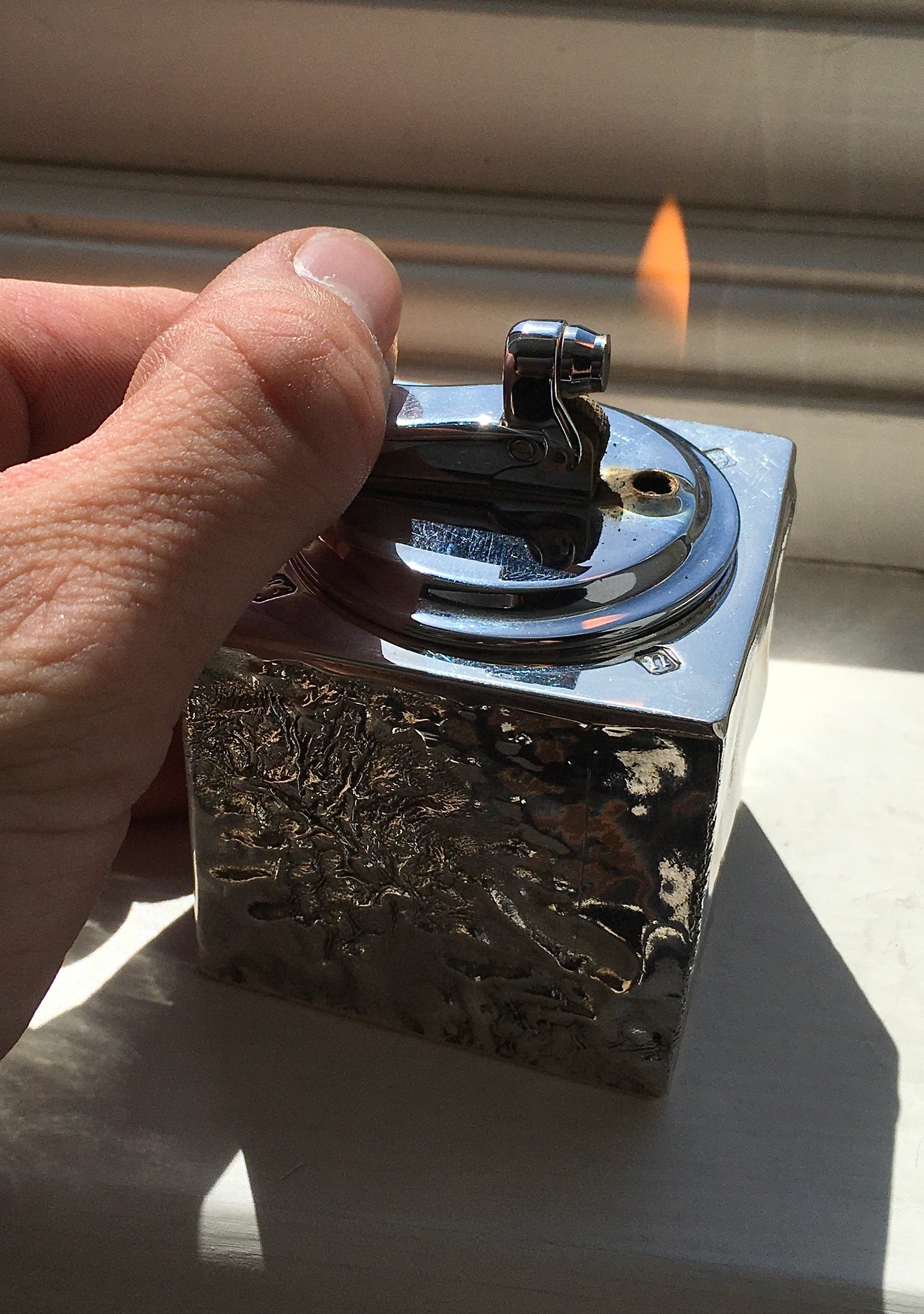 Vintage 1960s Sterling Silver Table Lighter