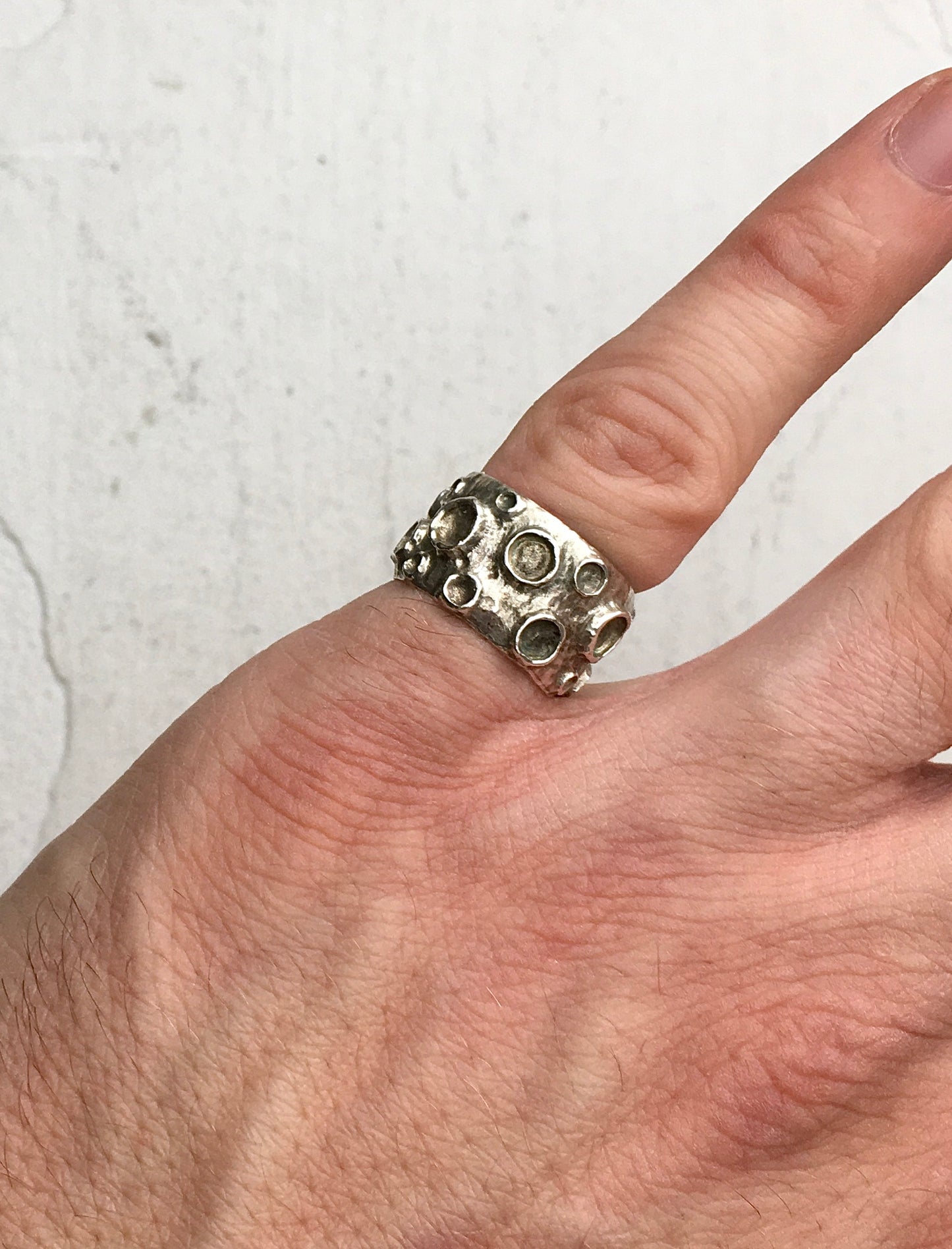 Sterling Silver Crater Ring