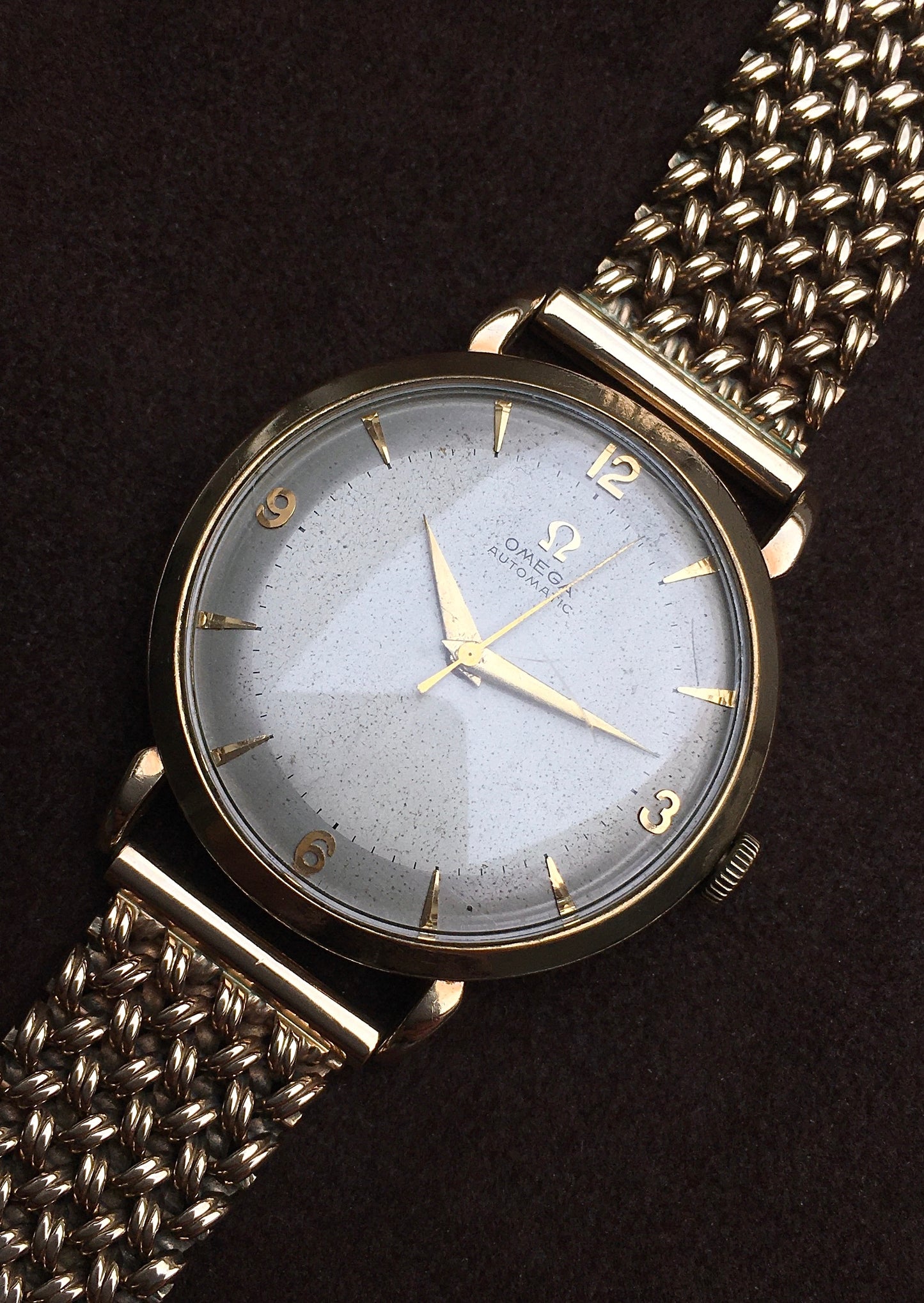 Vintage 1950s 9ct Gold Omega Automatic