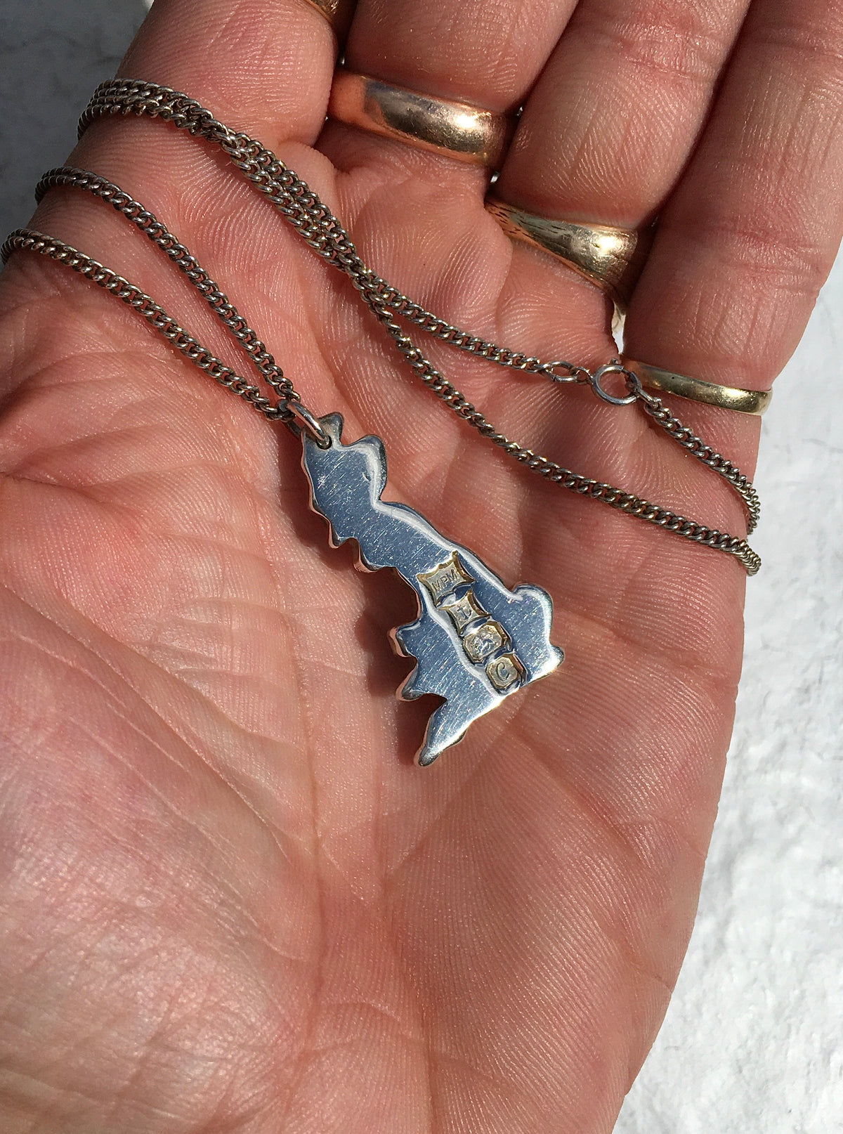 Vintage 1970s Sterling Silver GB Ingot