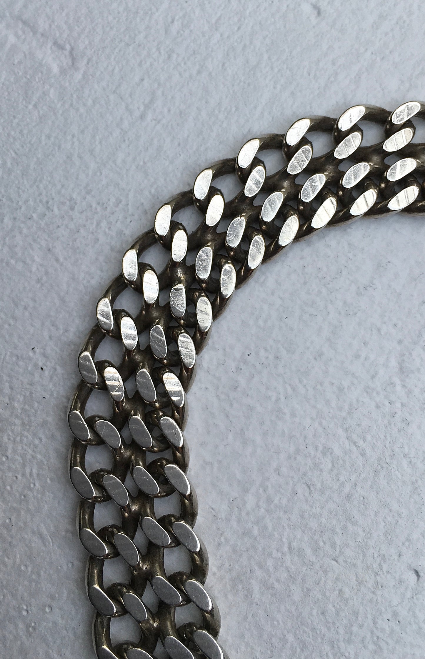 1970s Sterling Silver Double Curb