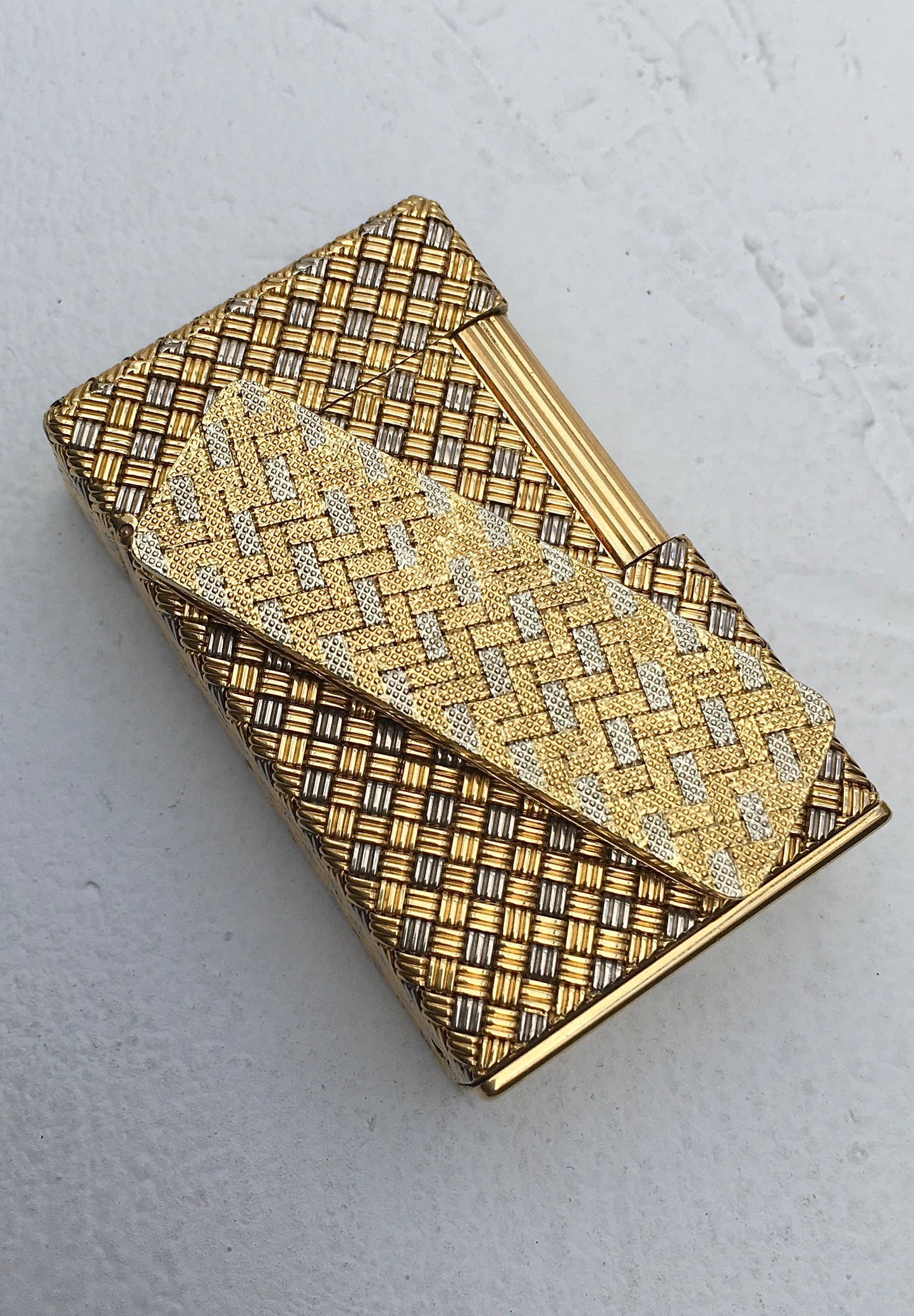 Vintage 1980s 18ct Gold Bi-Colour Dunhill Money Clip