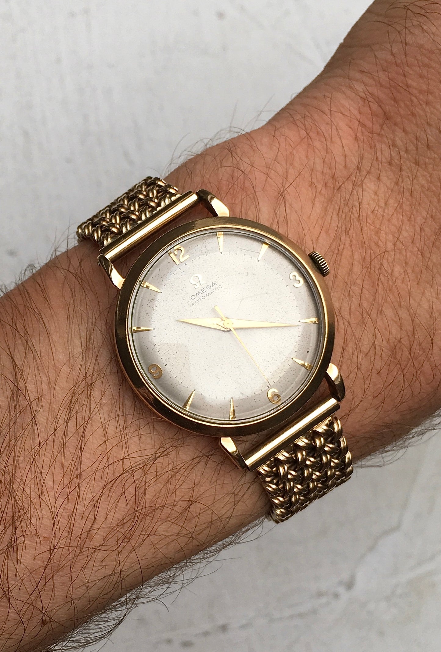 Vintage 1950s 9ct Gold Omega Automatic