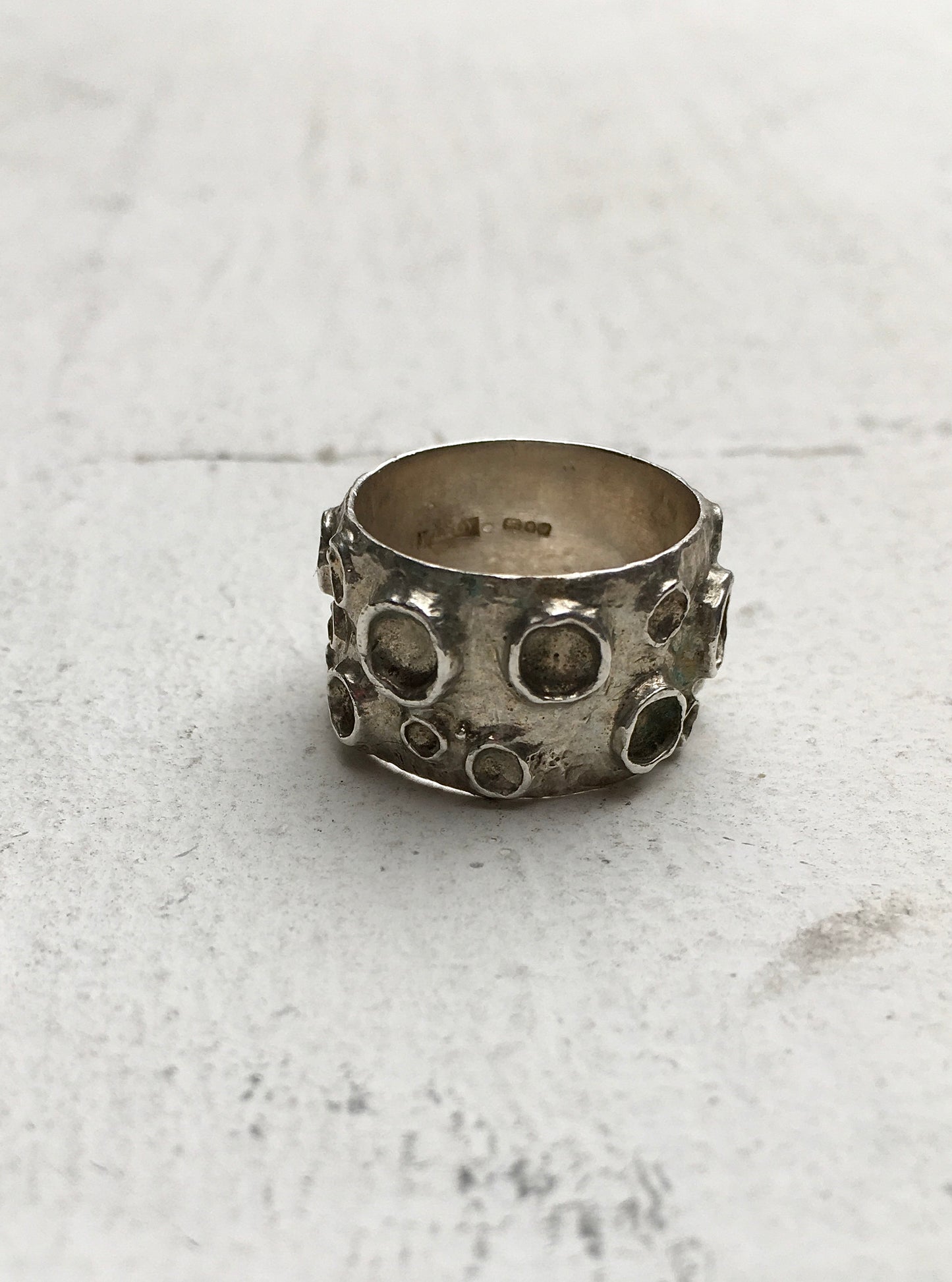 Sterling Silver Crater Ring