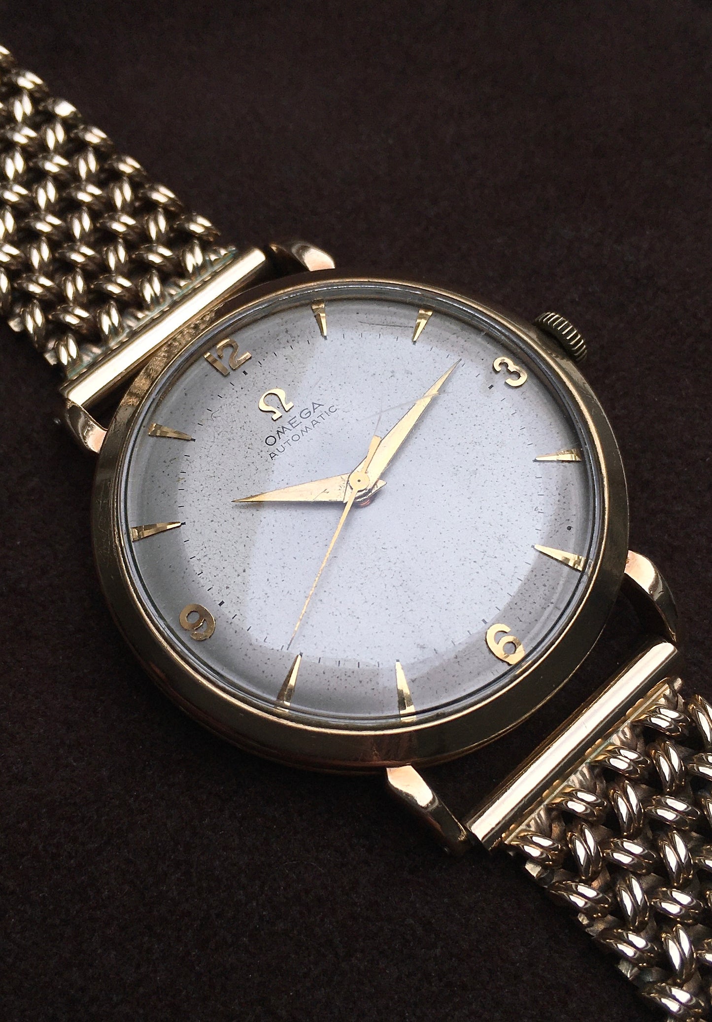 Vintage 1950s 9ct Gold Omega Automatic