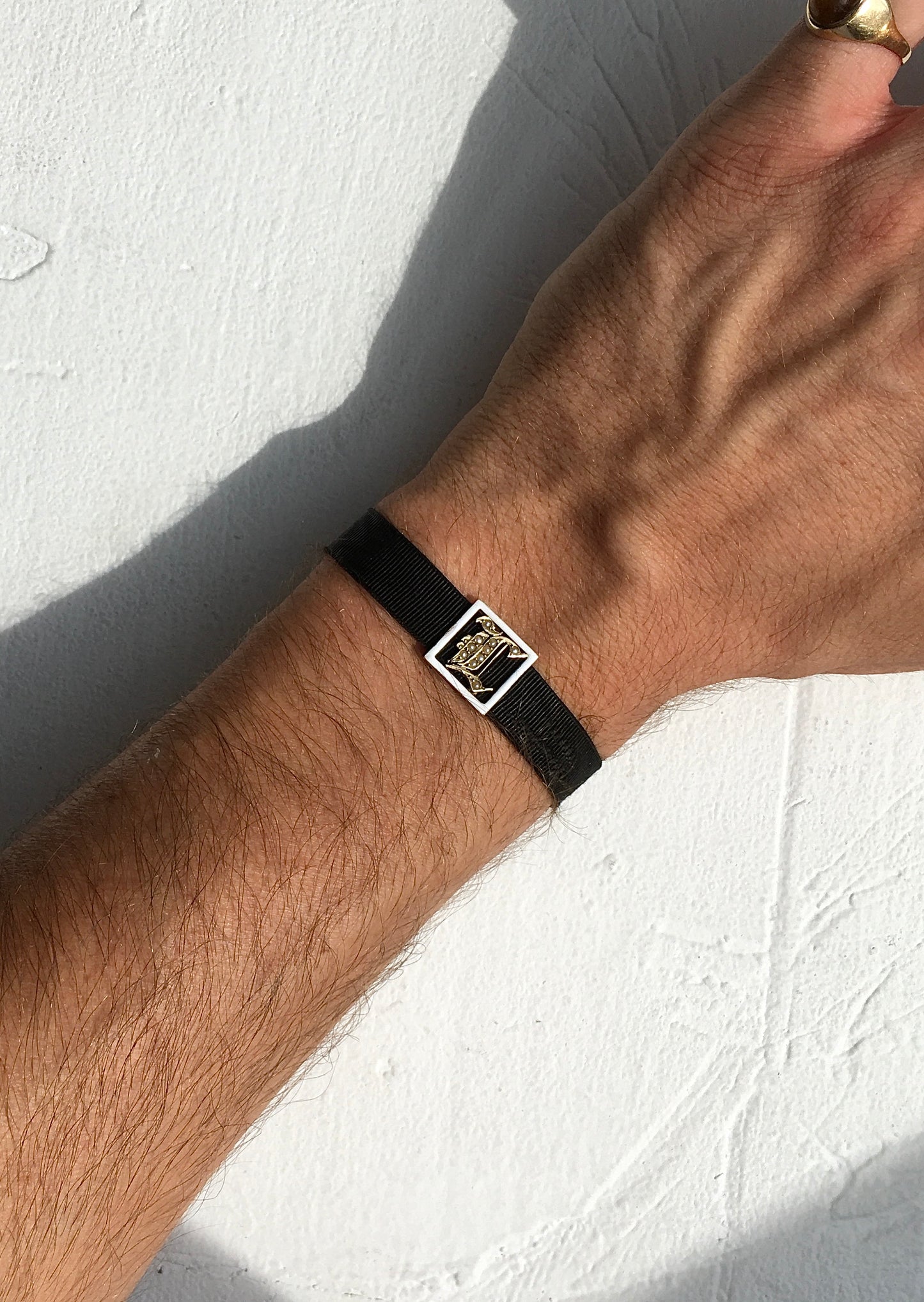 Antique 9ct Gold Mourning Bracelet