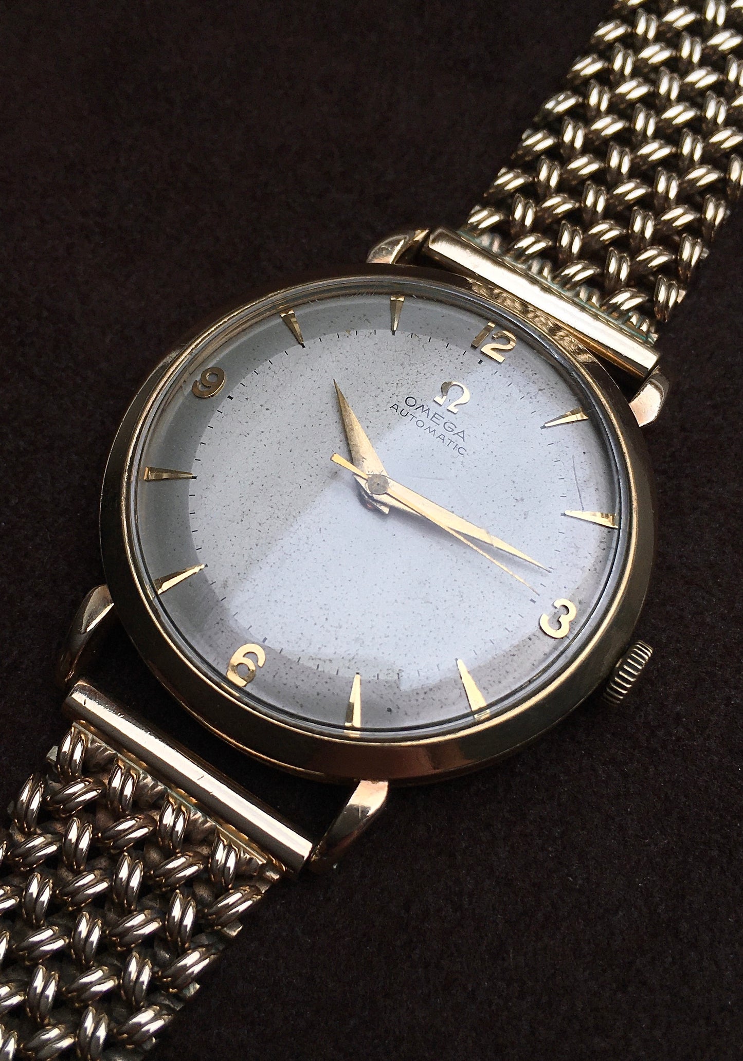 Vintage 1950s 9ct Gold Omega Automatic