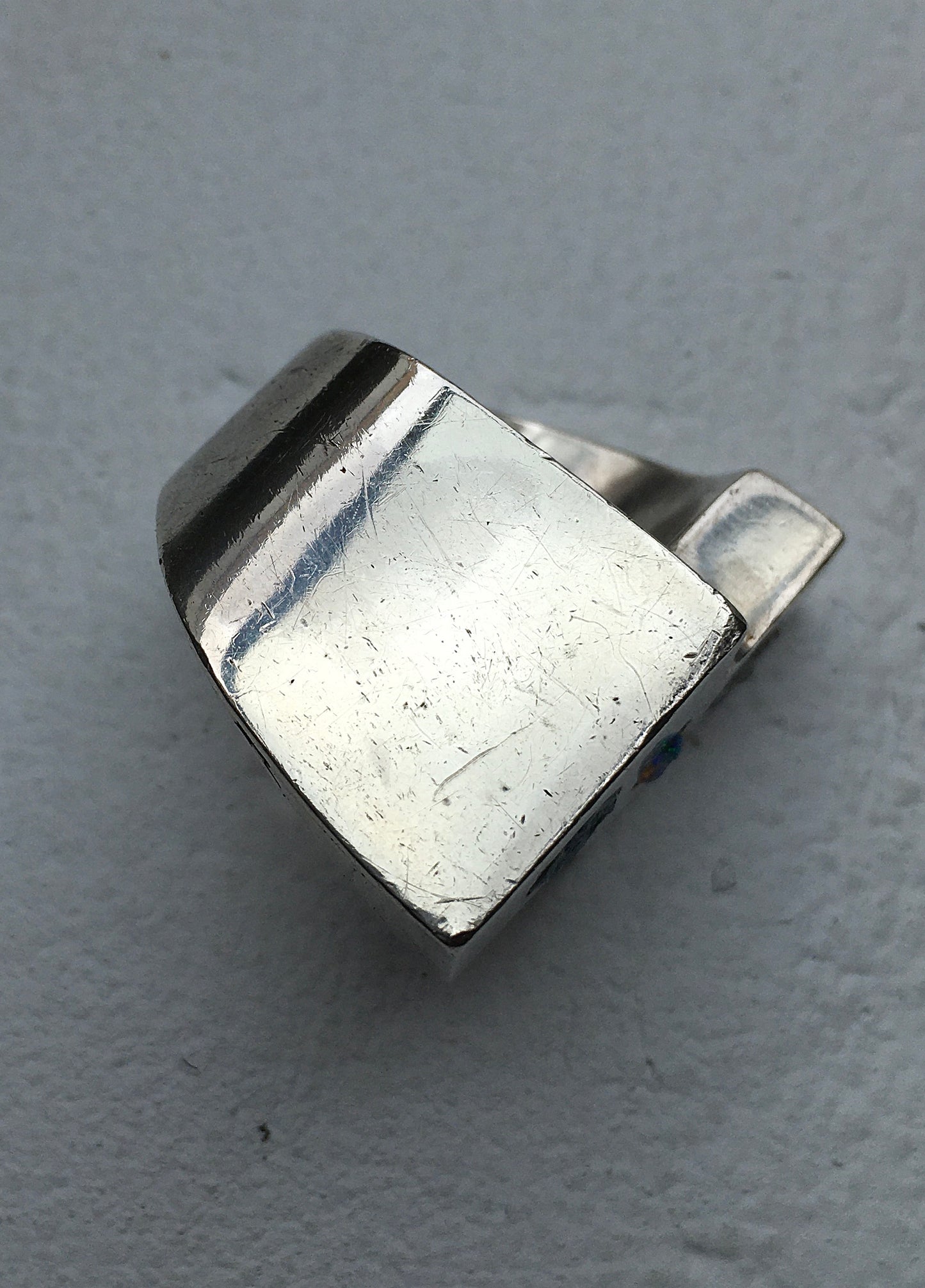 Vintage Sterling Silver Opal Ring