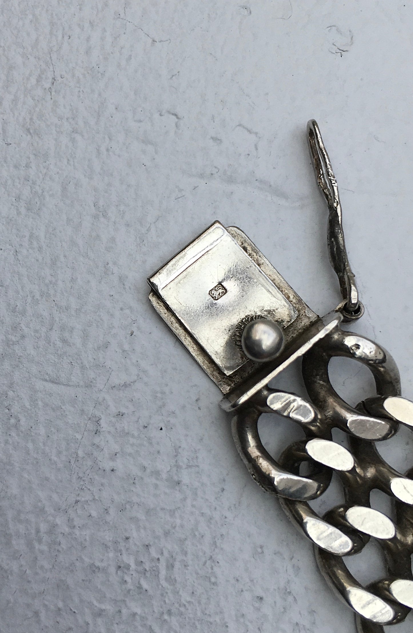 1970s Sterling Silver Double Curb