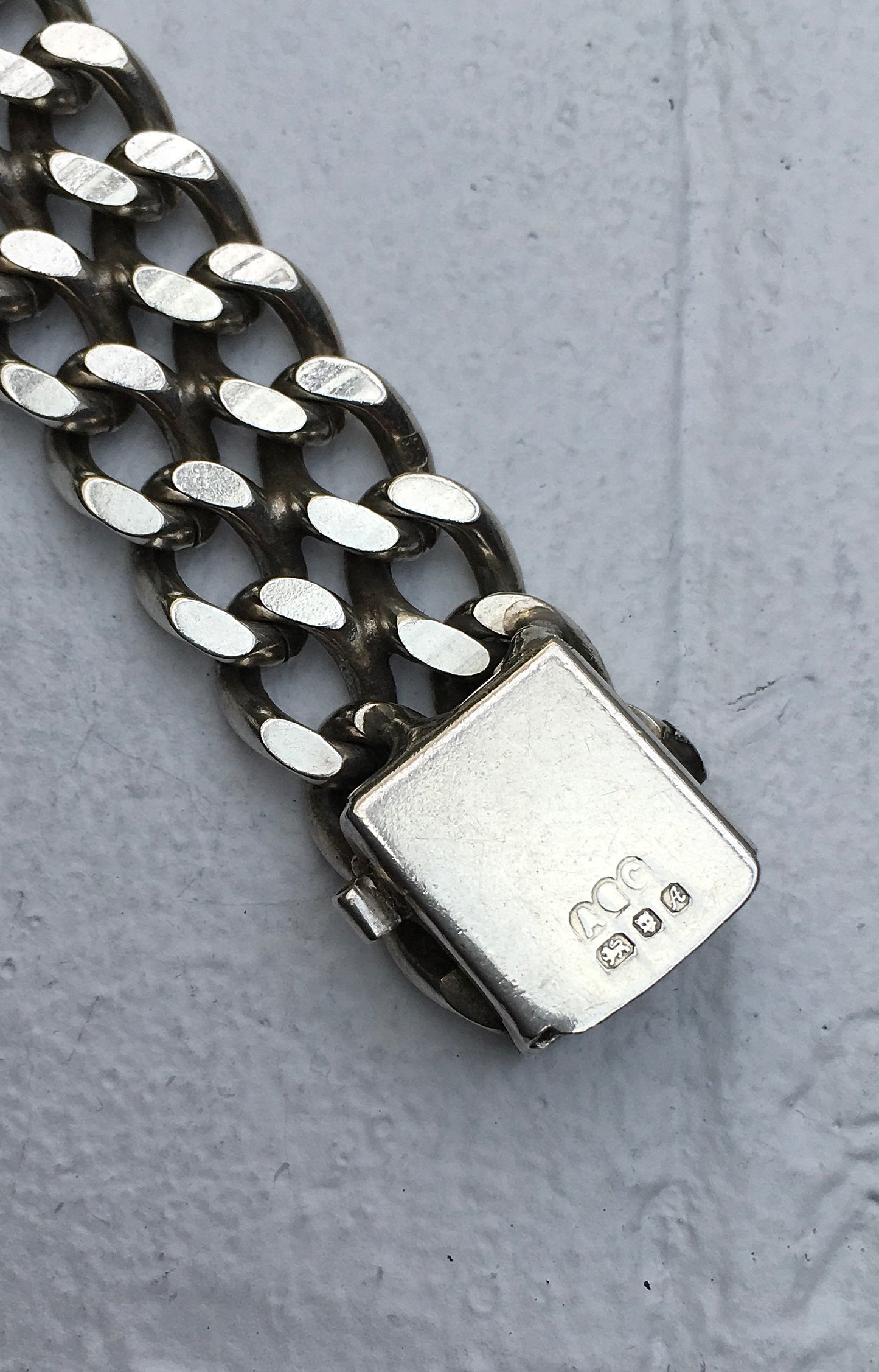 1970s Sterling Silver Double Curb