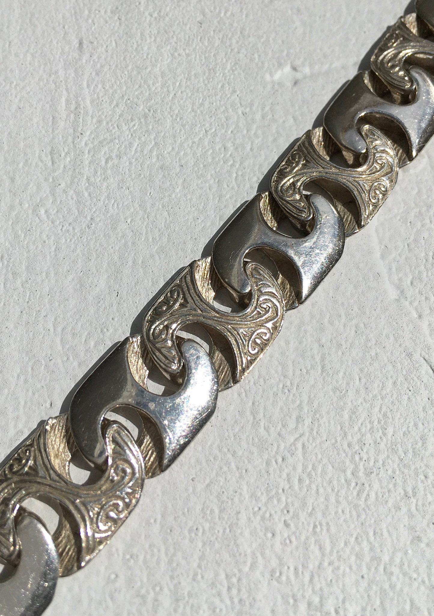 Vintage Sterling Silver Curb Link
