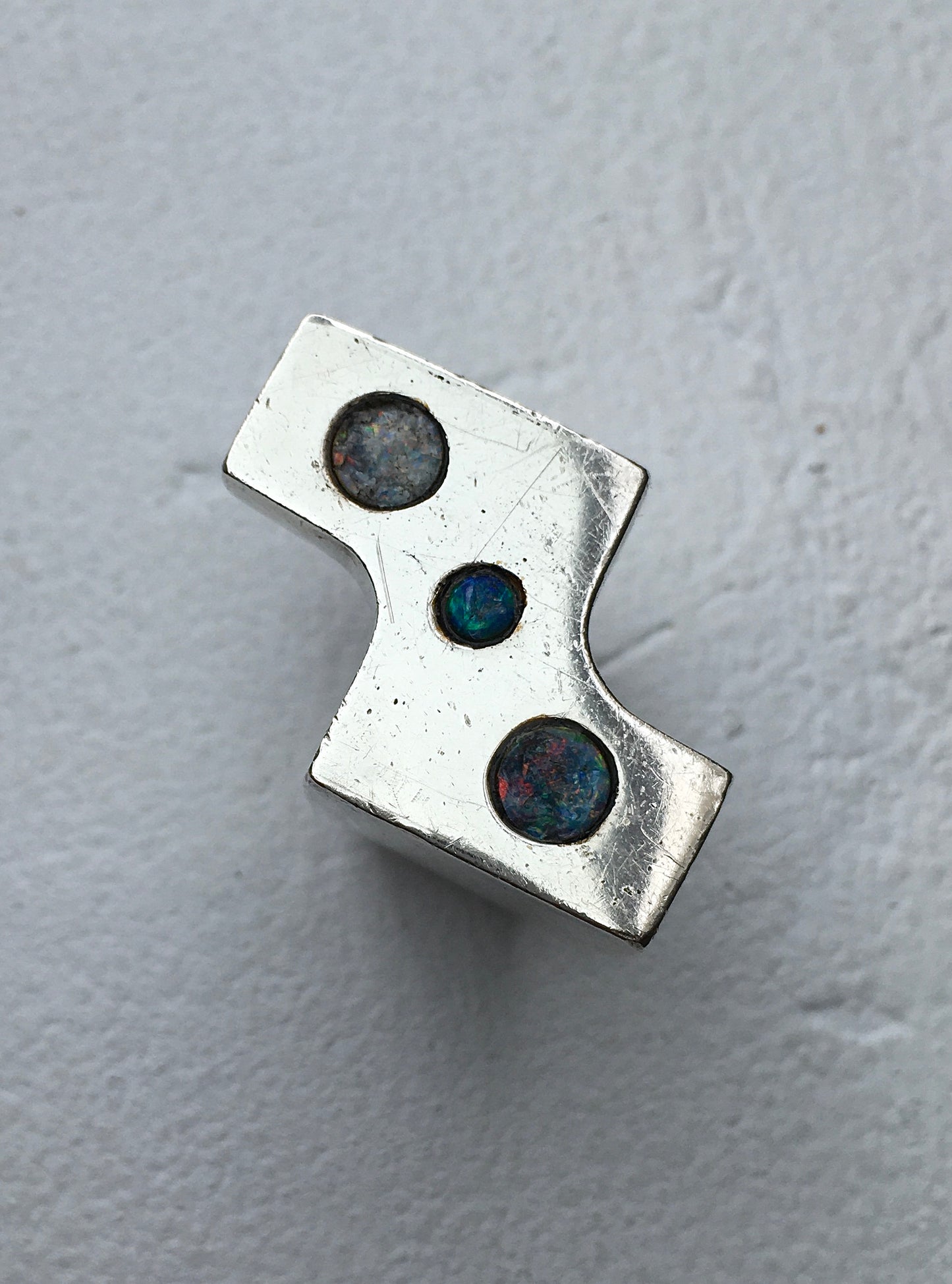 Vintage Sterling Silver Opal Ring