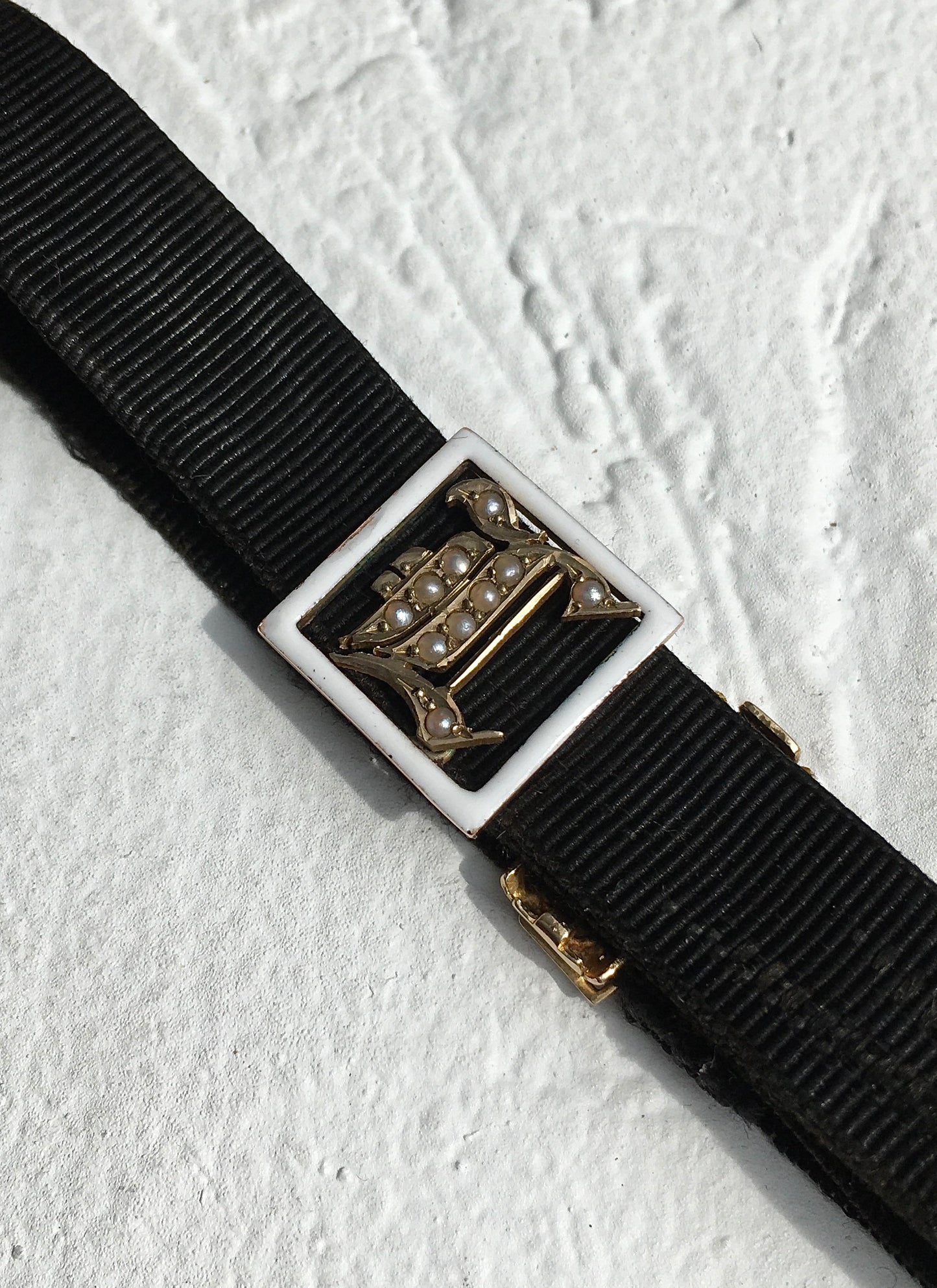 Antique 9ct Gold Mourning Bracelet