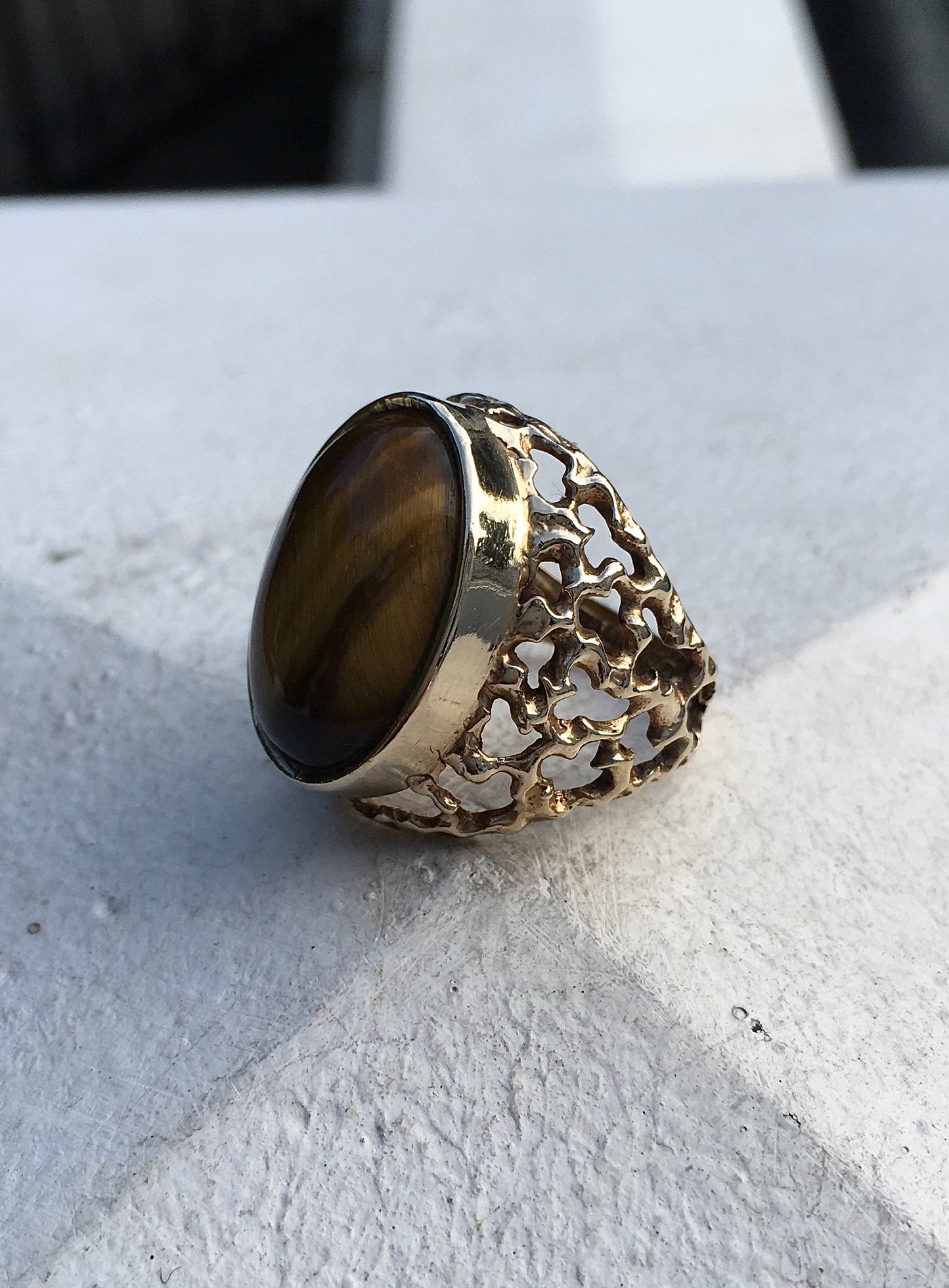 1970s 9ct Gold x Tiger’s Eye Ring