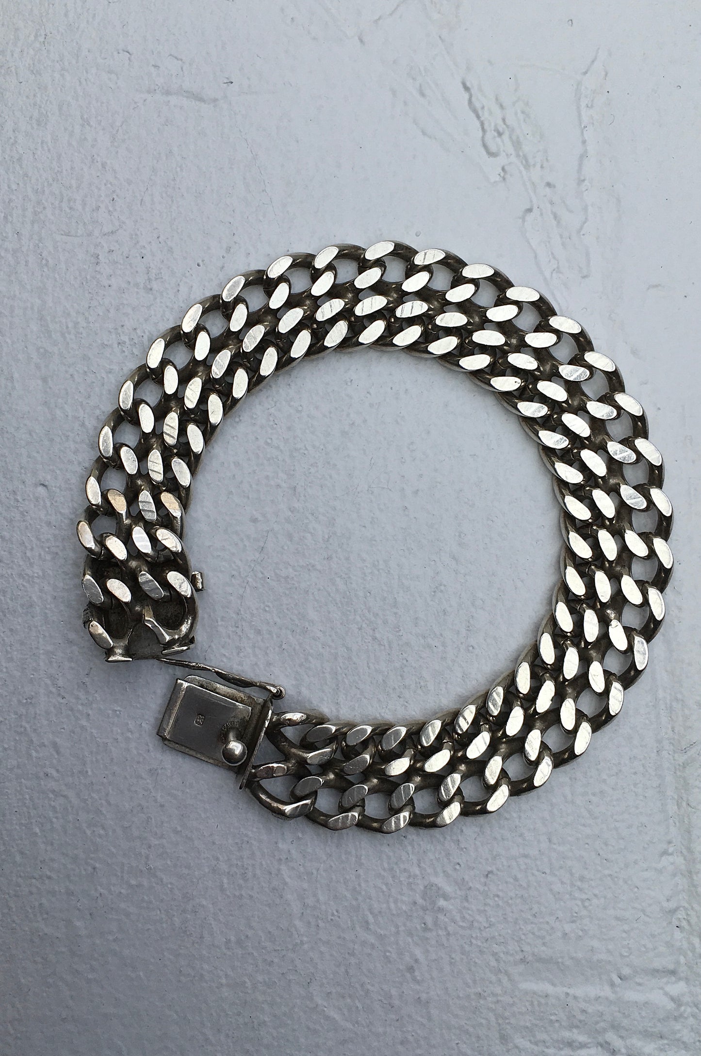 1970s Sterling Silver Double Curb