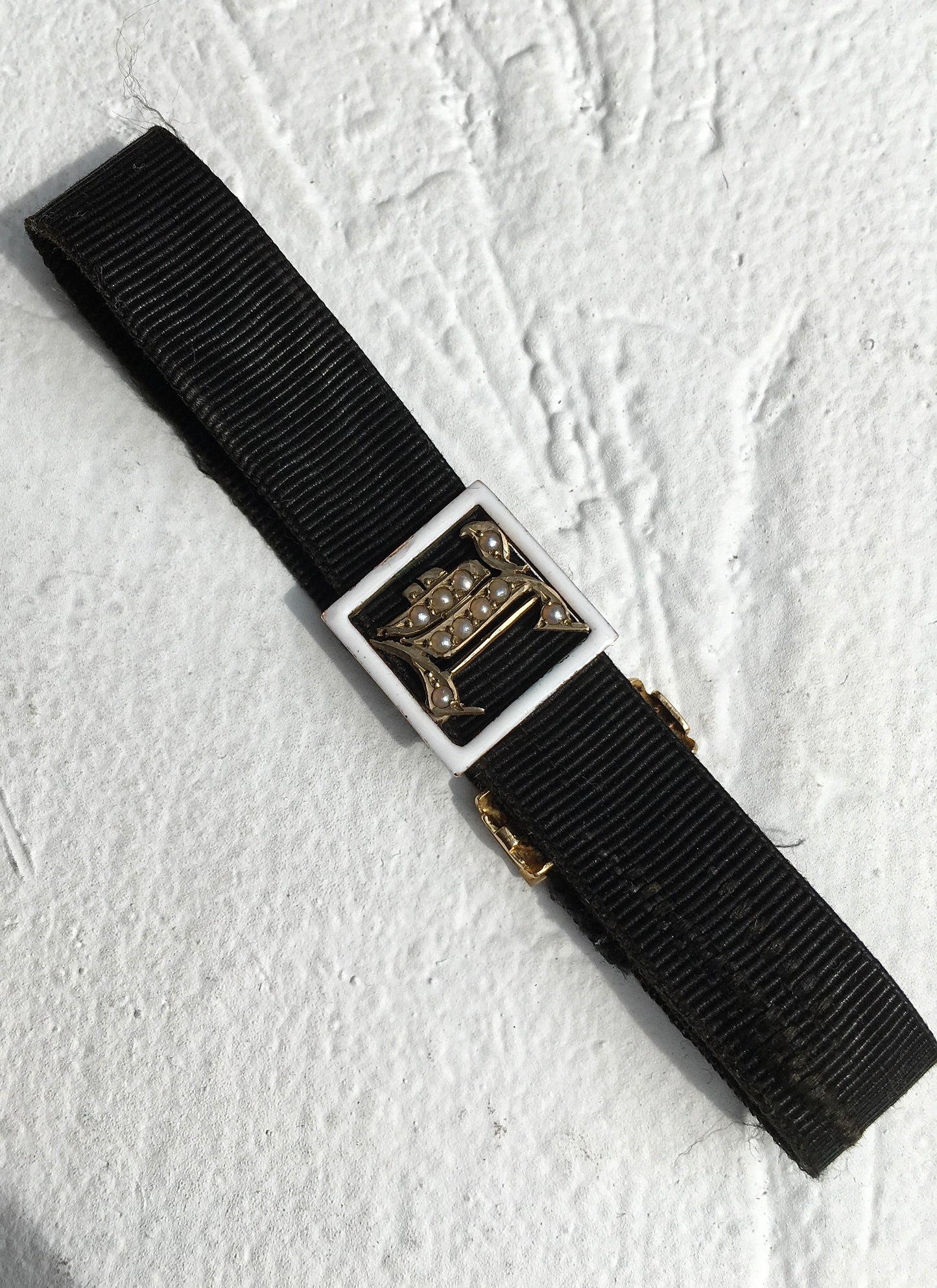 Antique 9ct Gold Mourning Bracelet