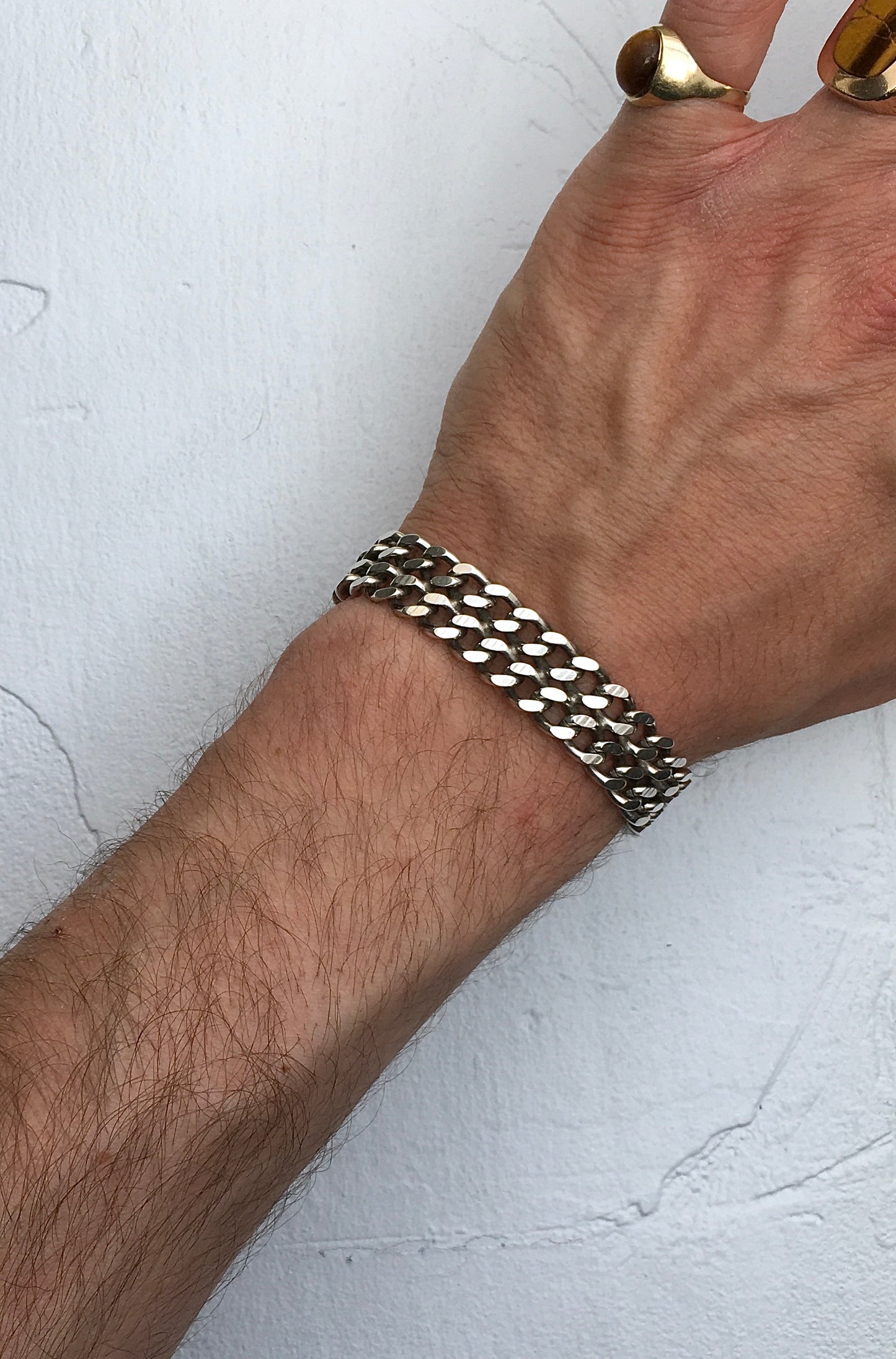1970s Sterling Silver Double Curb
