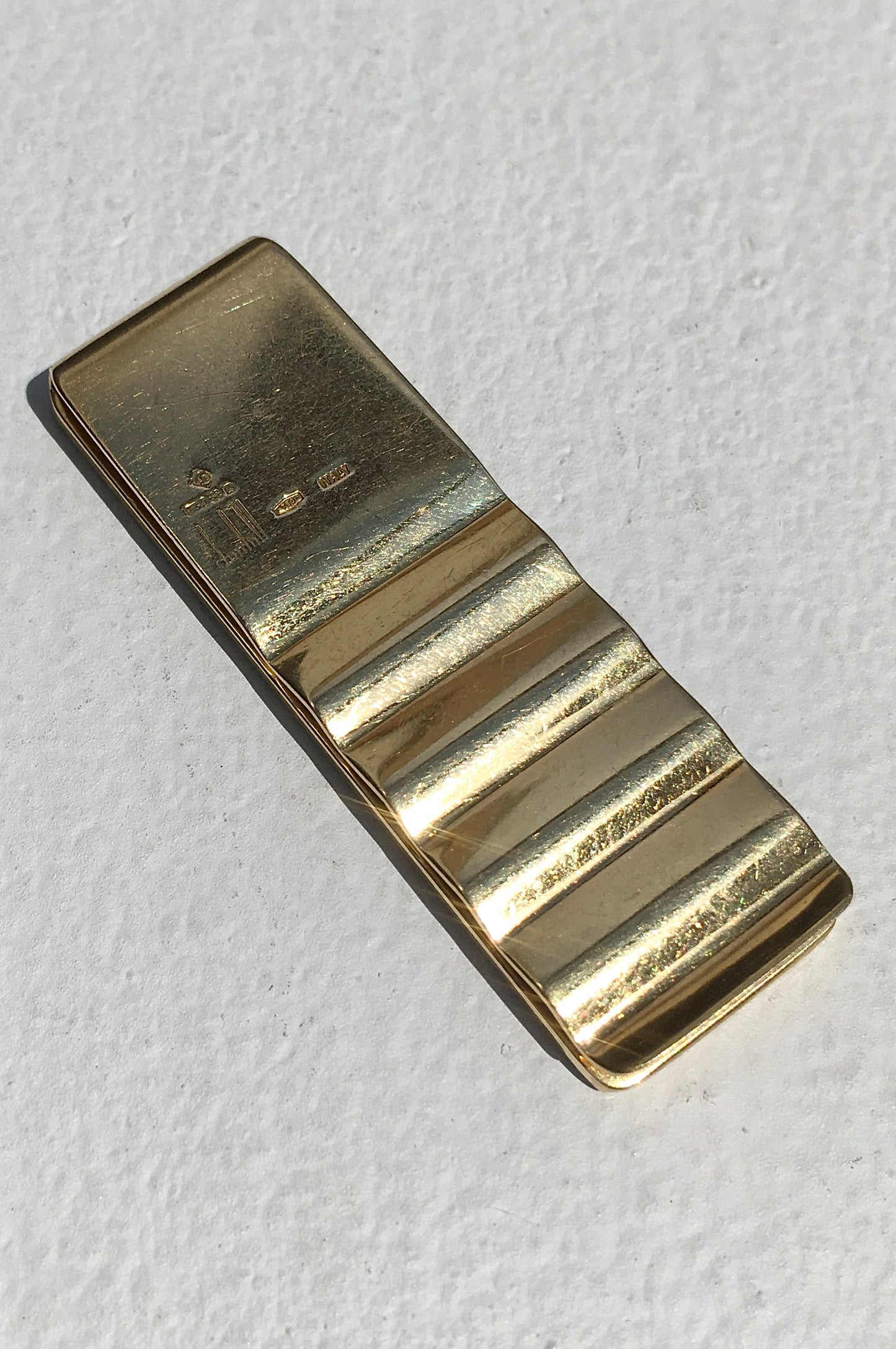 Vintage 1980s 18ct Gold Bi-Colour Dunhill Money Clip