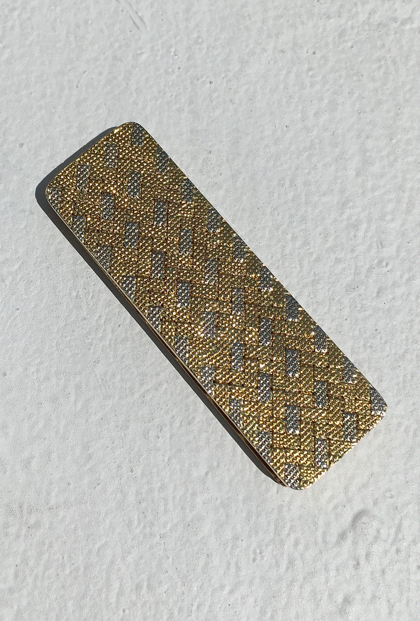 Vintage 1980s 18ct Gold Bi-Colour Dunhill Money Clip