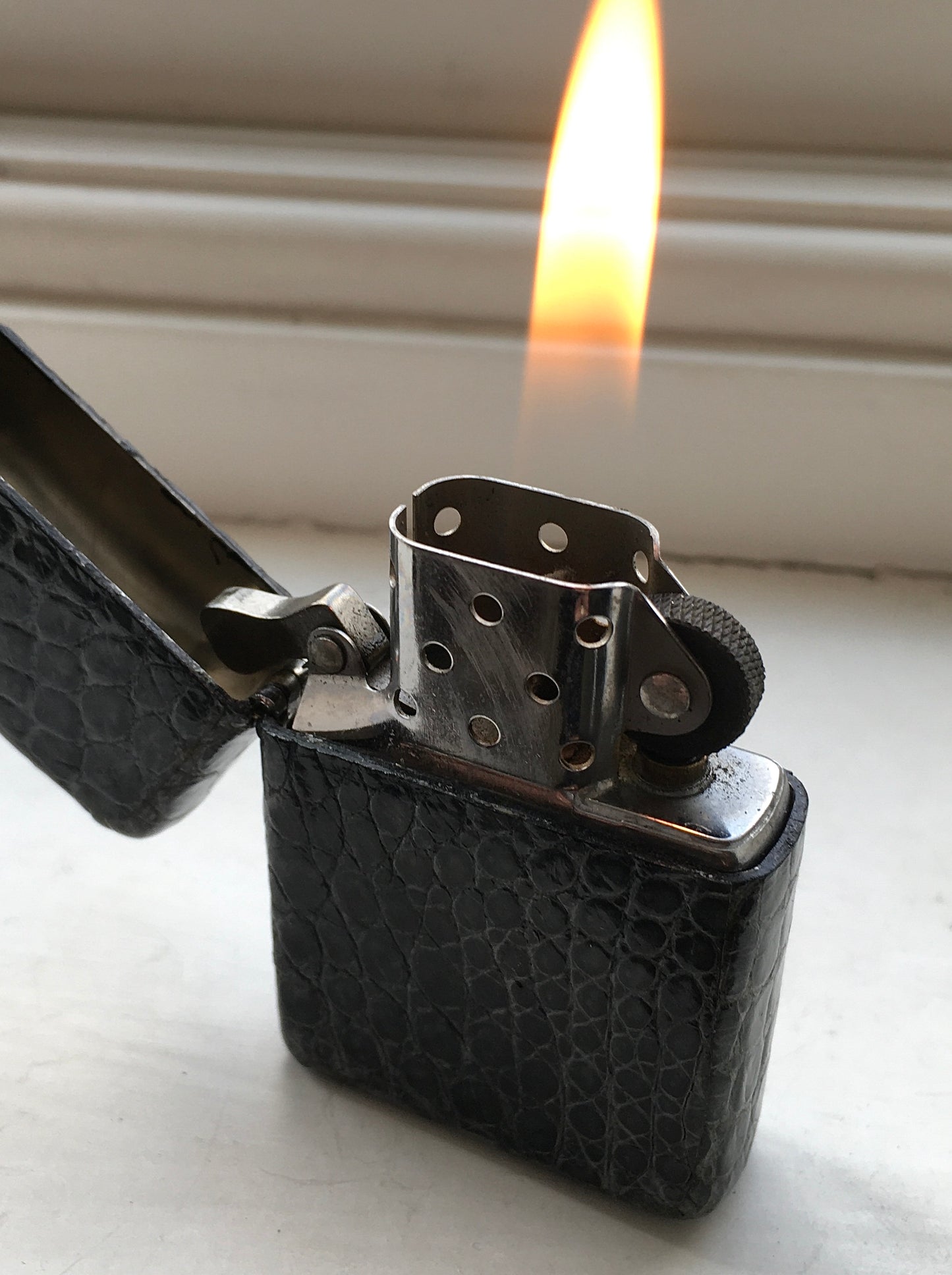 Vintage Alligator Leather Zippo