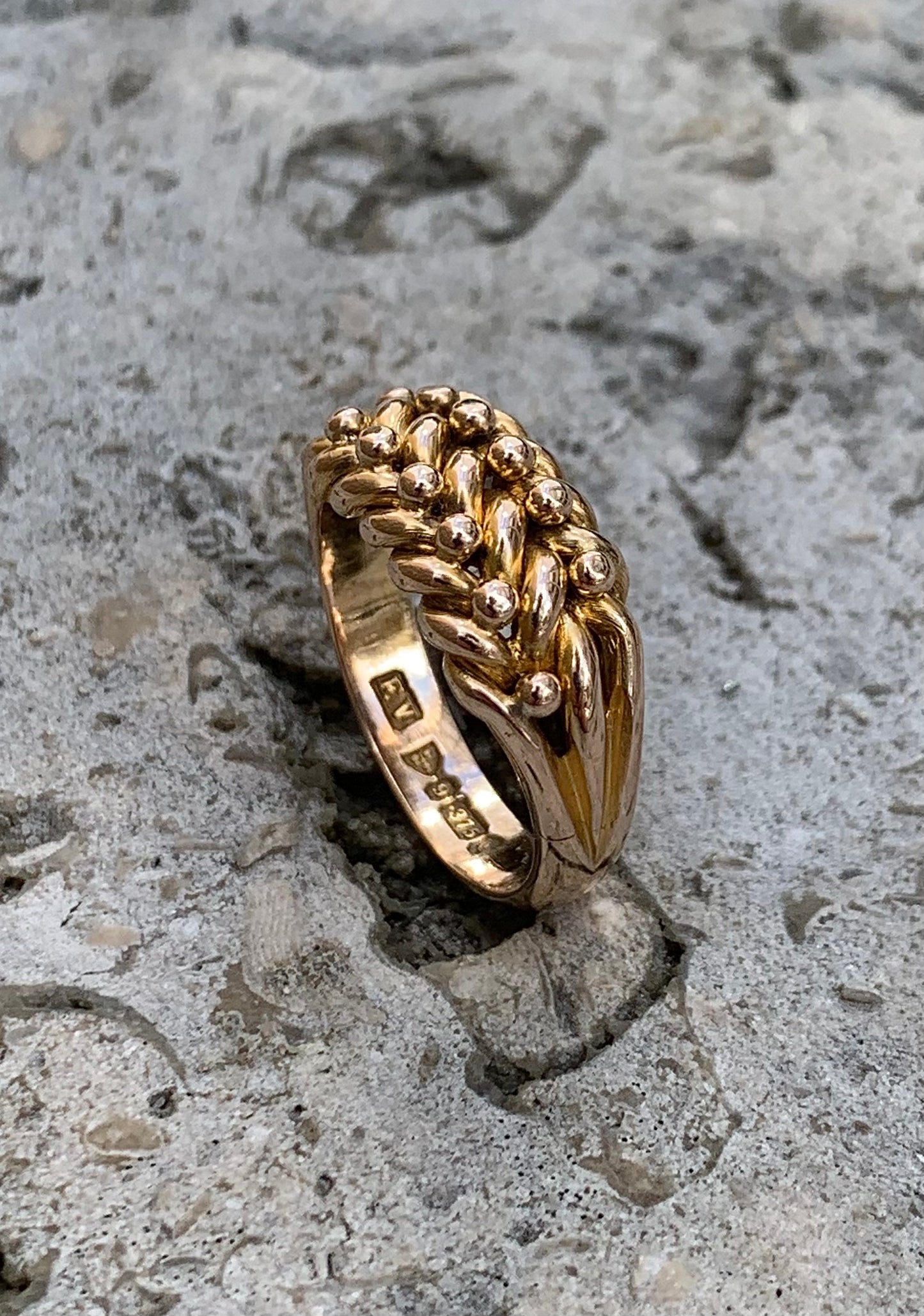 Antique 9ct Gold Keeper Ring