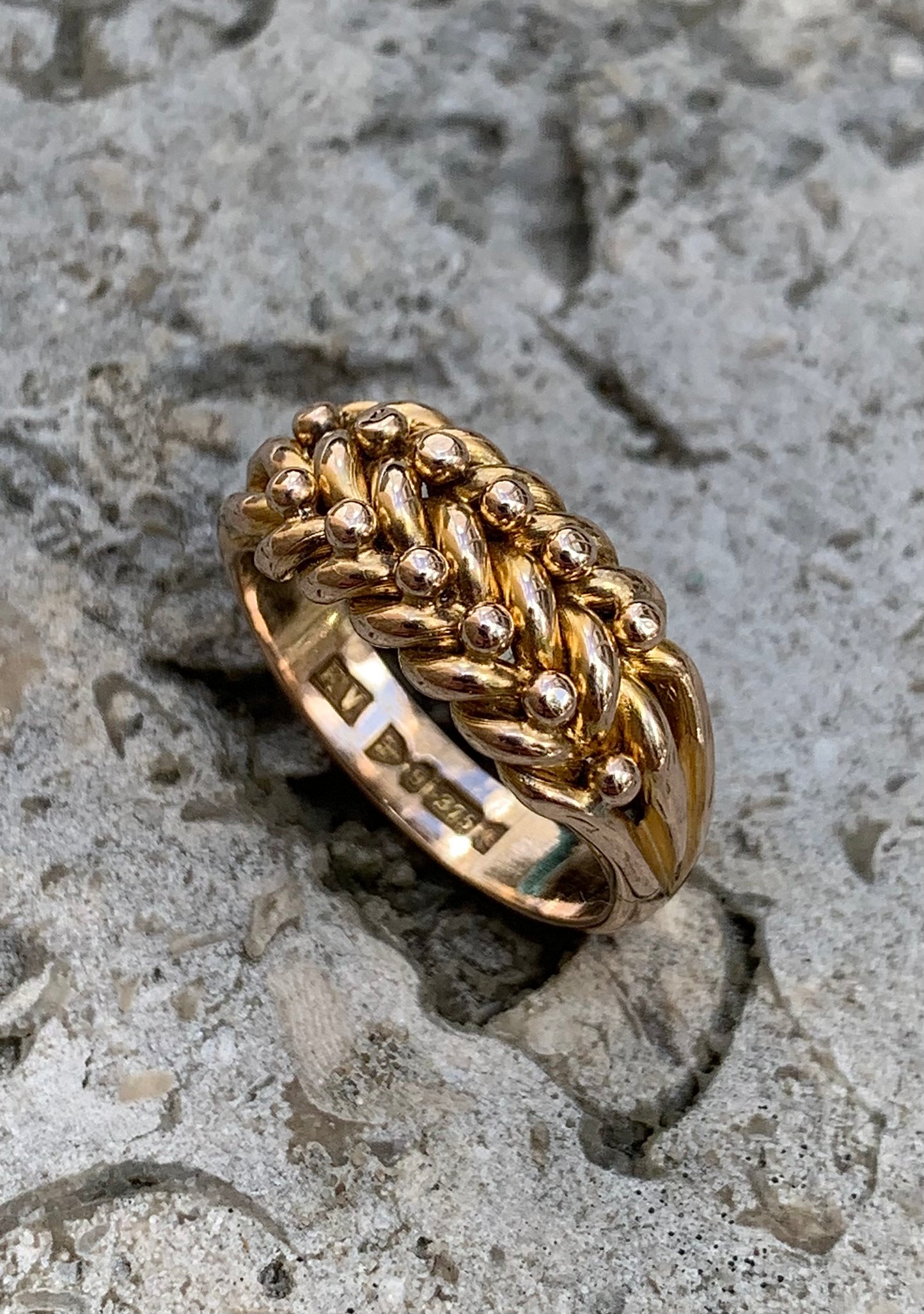 Antique 9ct Gold Keeper Ring