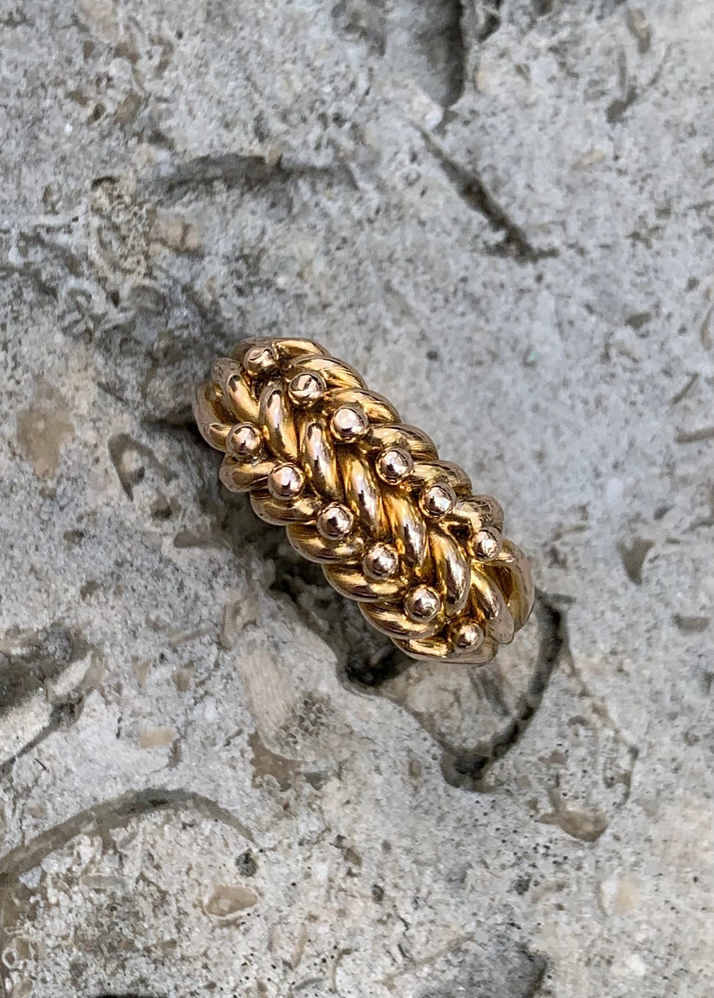 Antique 9ct Gold Keeper Ring