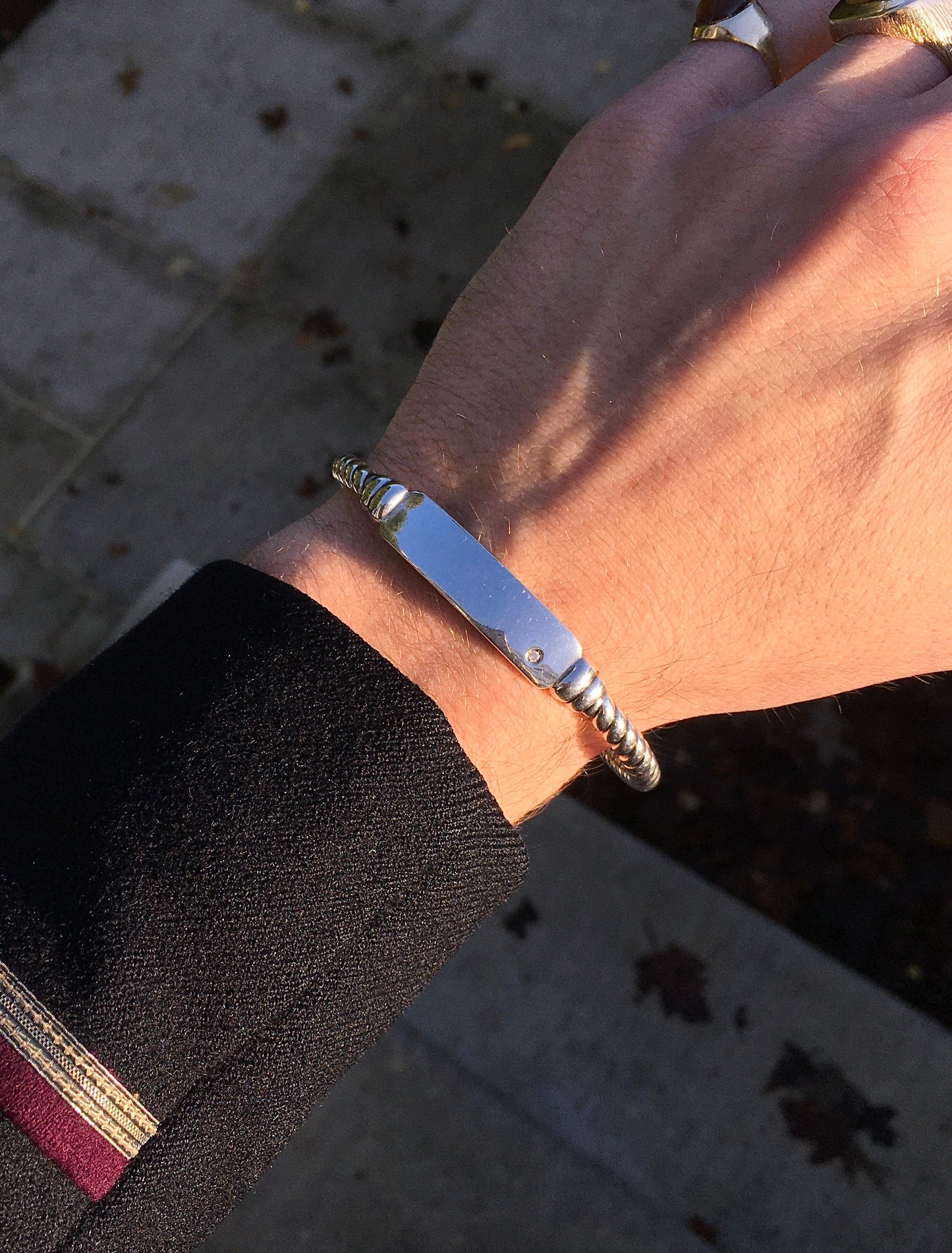 Sterling Silver Torc Bangle