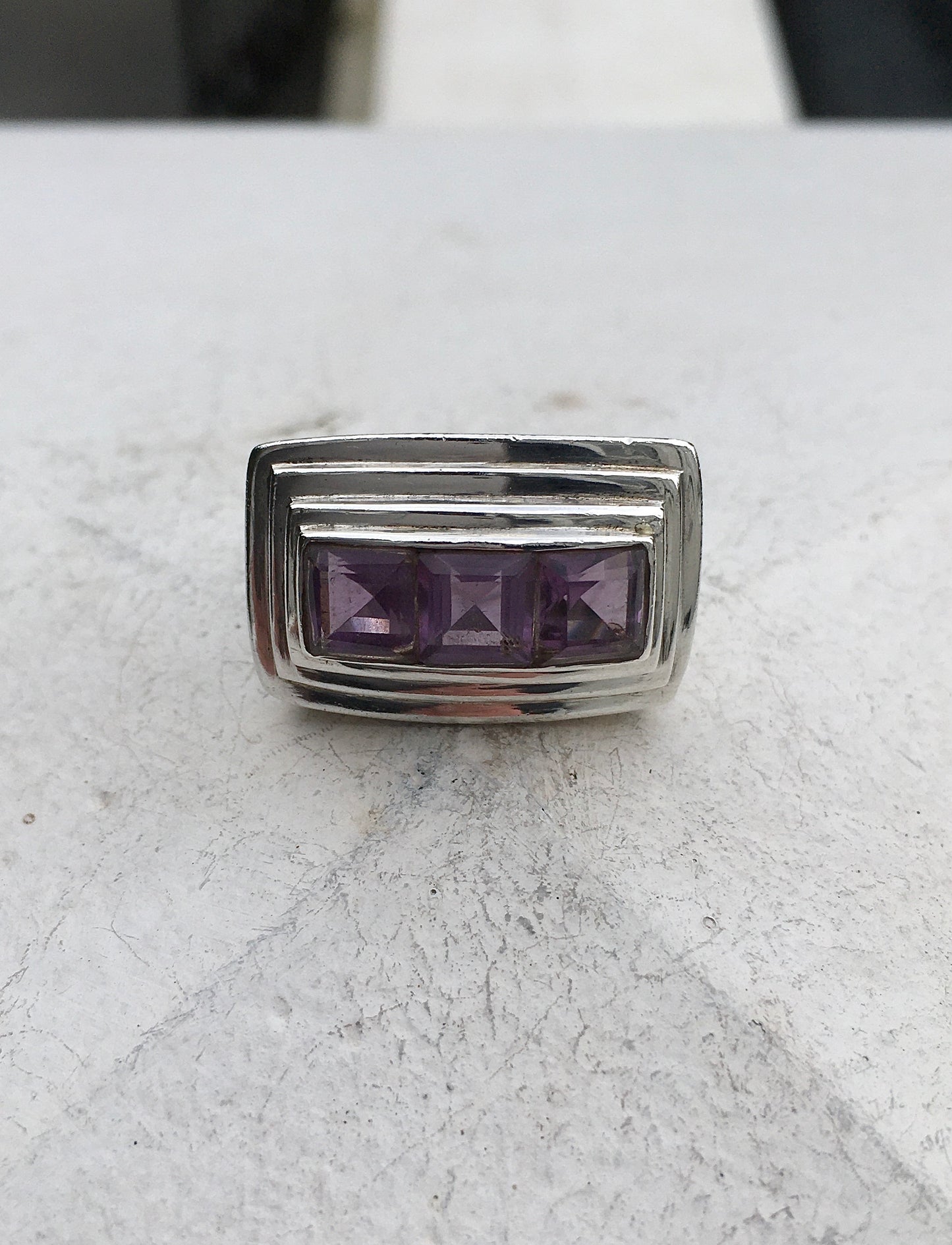 Sterling Silver x Amethyst Ring