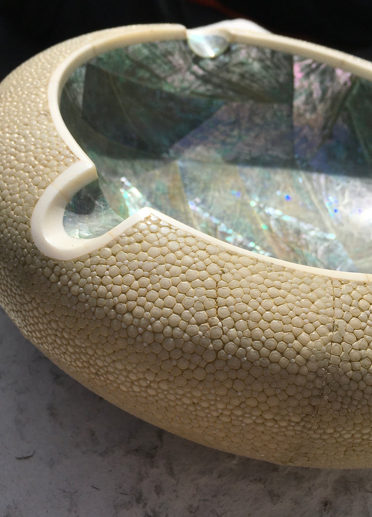 Shagreen & Shell Cigar Ashtray