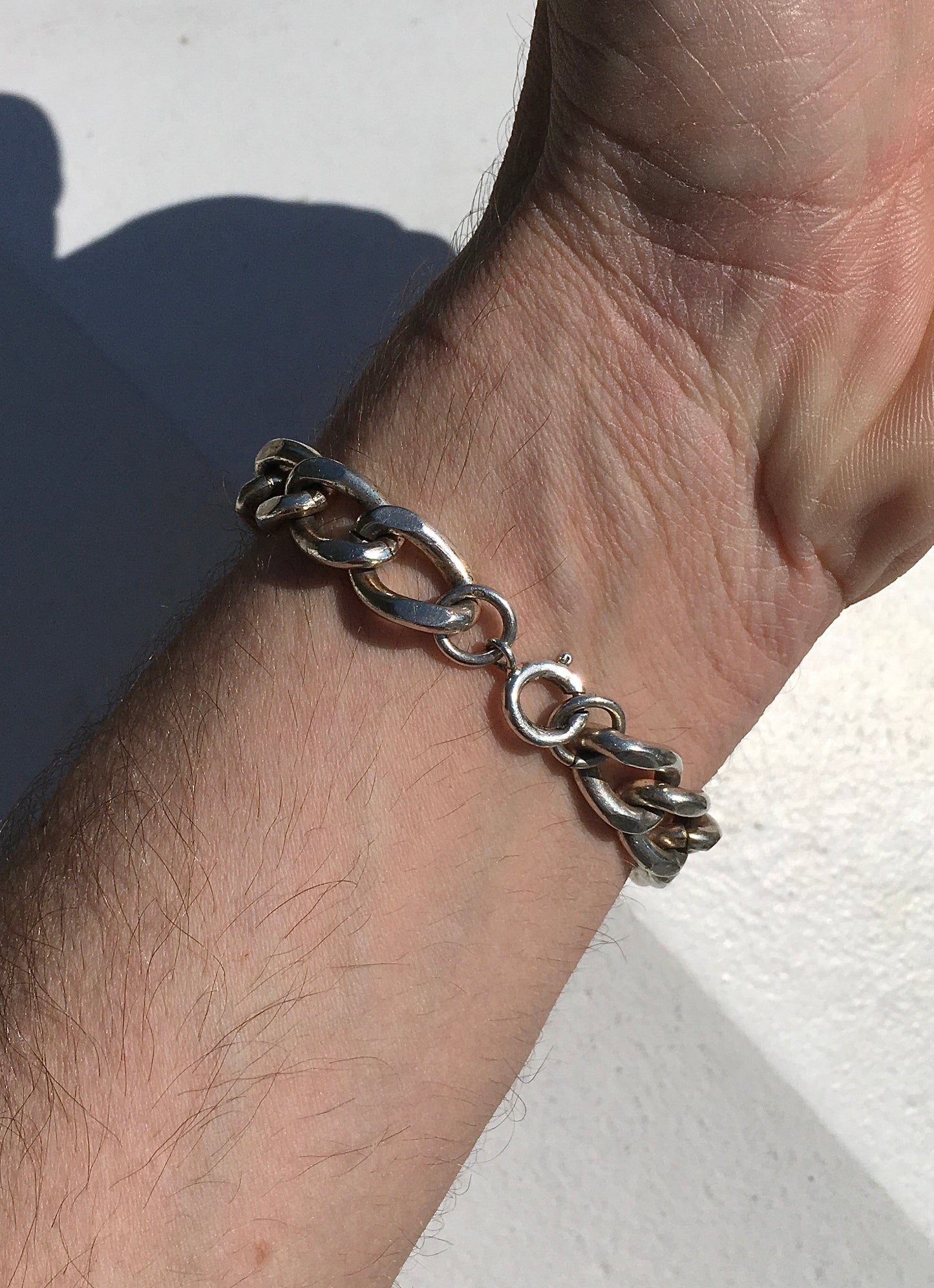 Vintage 1970s Sterling Silver Identity Bracelet